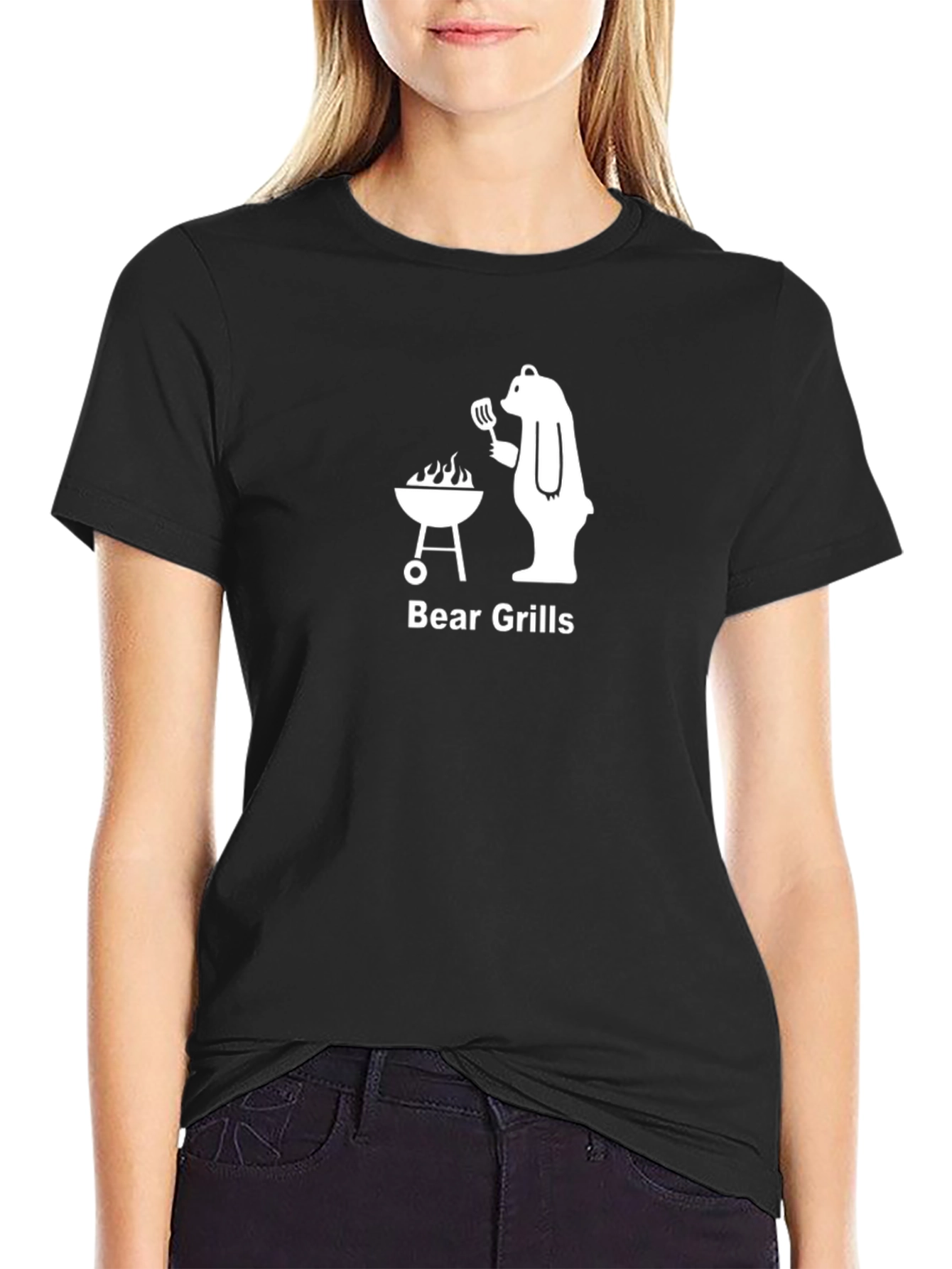 Black Bear Grills T-Shirt - Funny BBQ Graphic Tee view 2