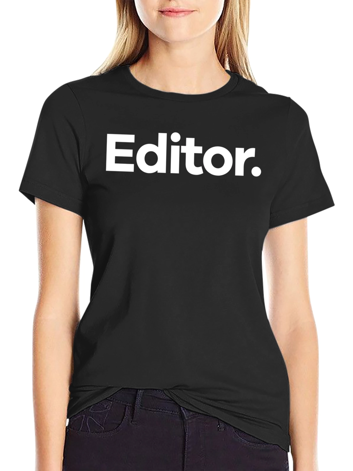 Black Editor Graphic Tee - Black Short Sleeve T-Shirt view 2