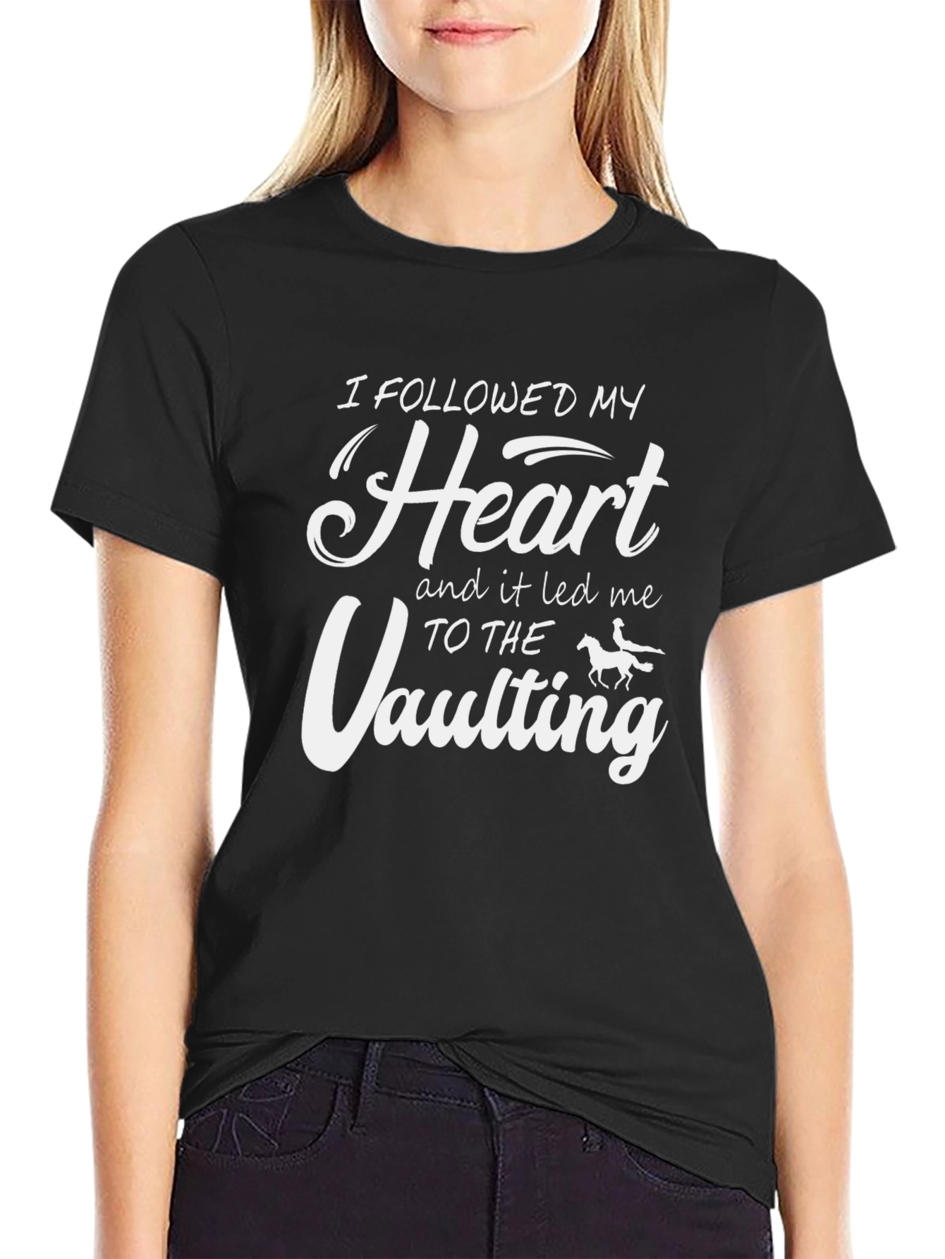 Black Follow Your Heart Vaulting T-Shirt view 2