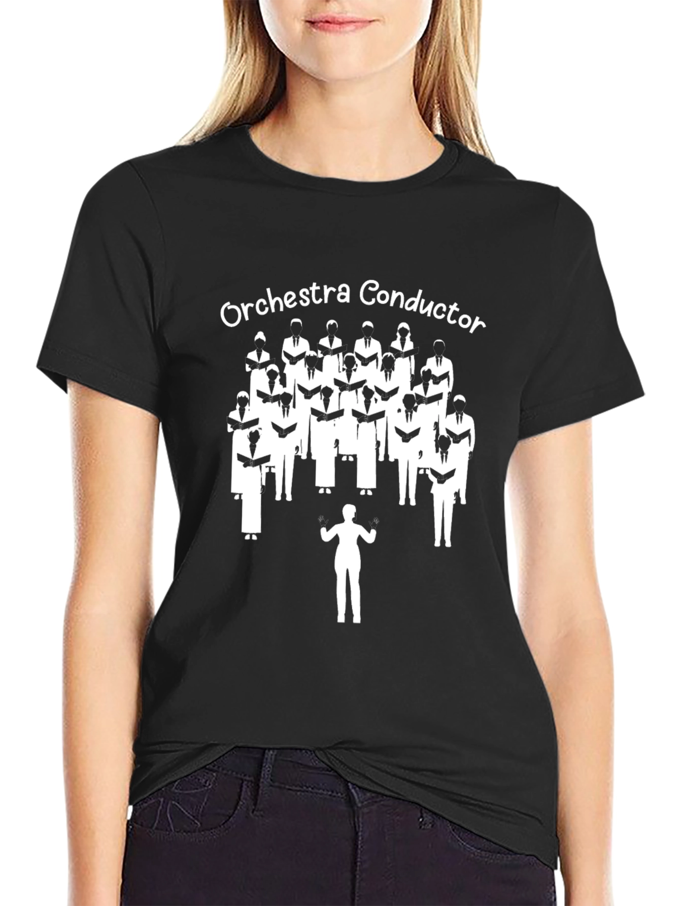 Black Orchestra Conductor T-Shirt - Music Lover Tee view 2