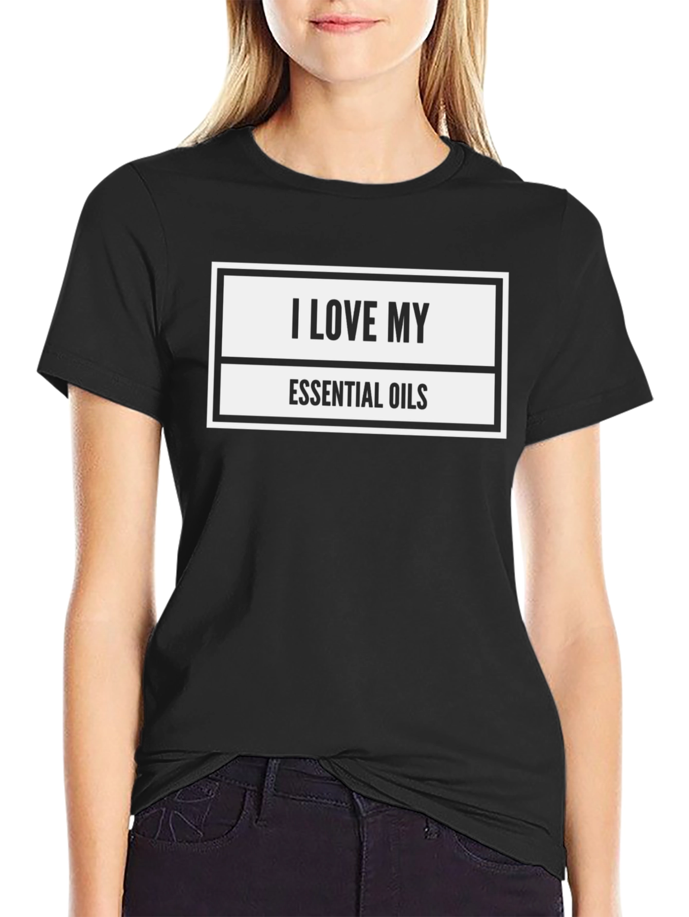 I Love My Essential Oils Graphic Tee - Black Cotton Blend - 2