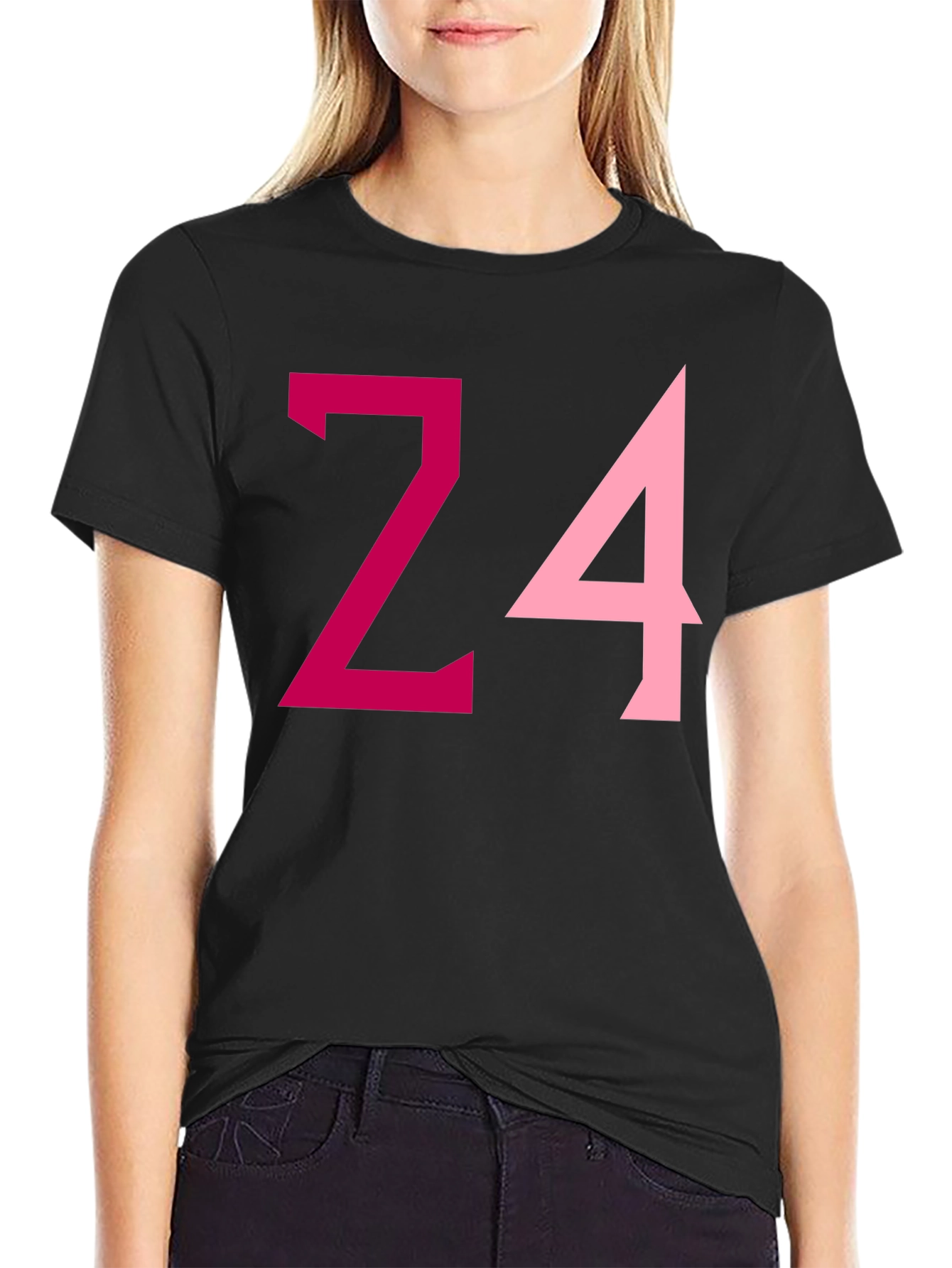 Black Bold Number Graphic Tee - Stylish Casual Wear view 2