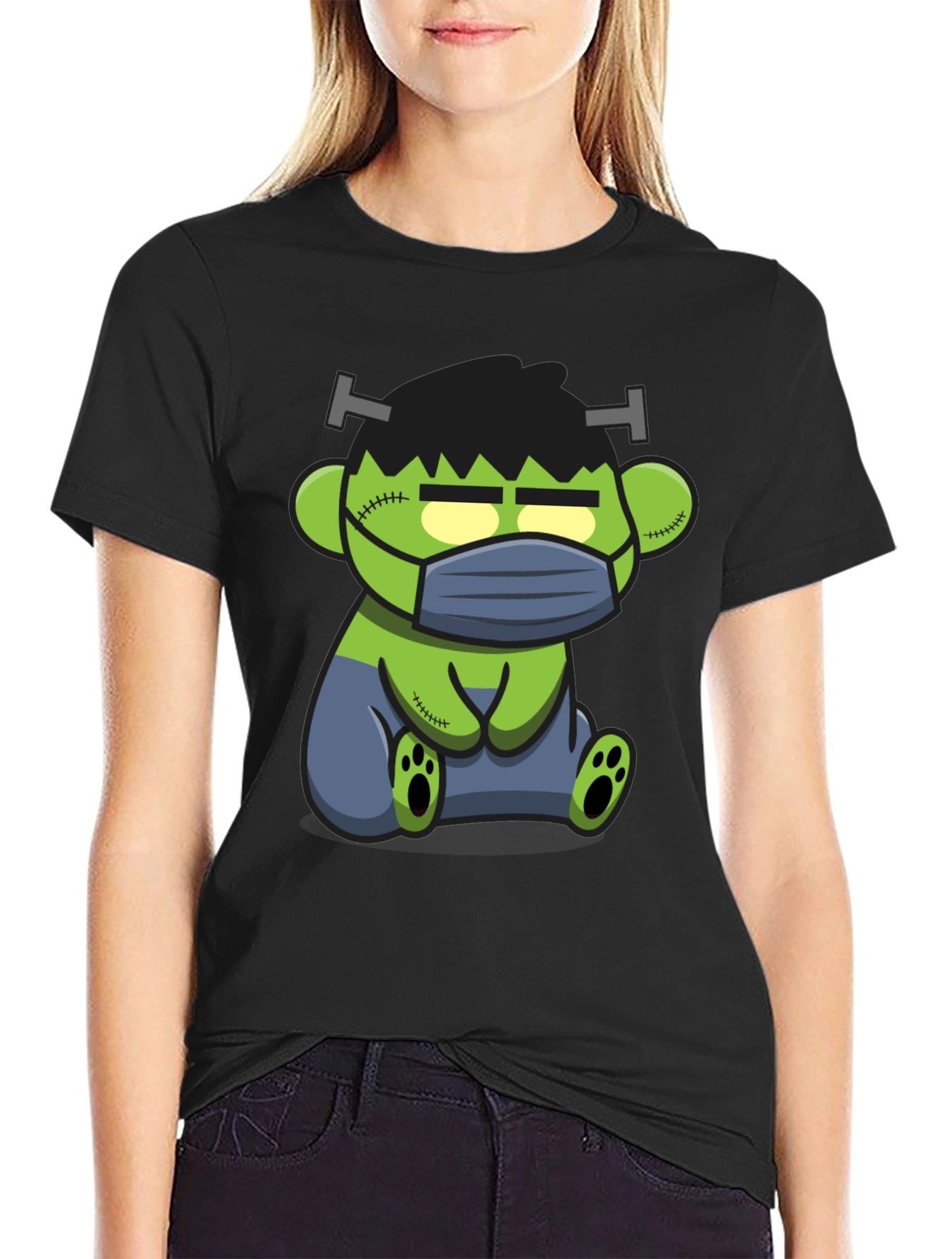 Black Frankenstein Bear T-Shirt - Halloween Edition view 2