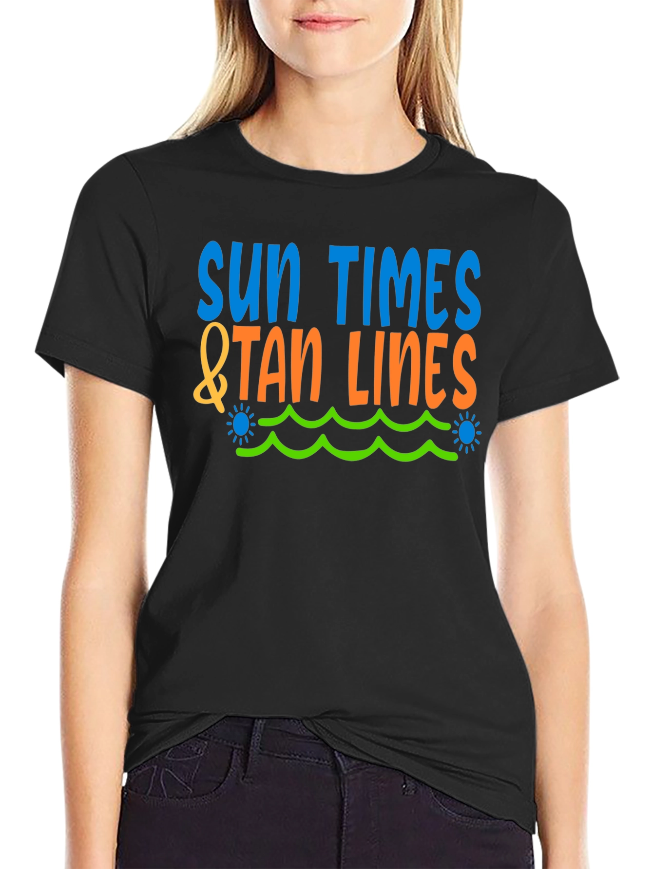 Black Sun Times & Tan Lines Graphic Tee view 2