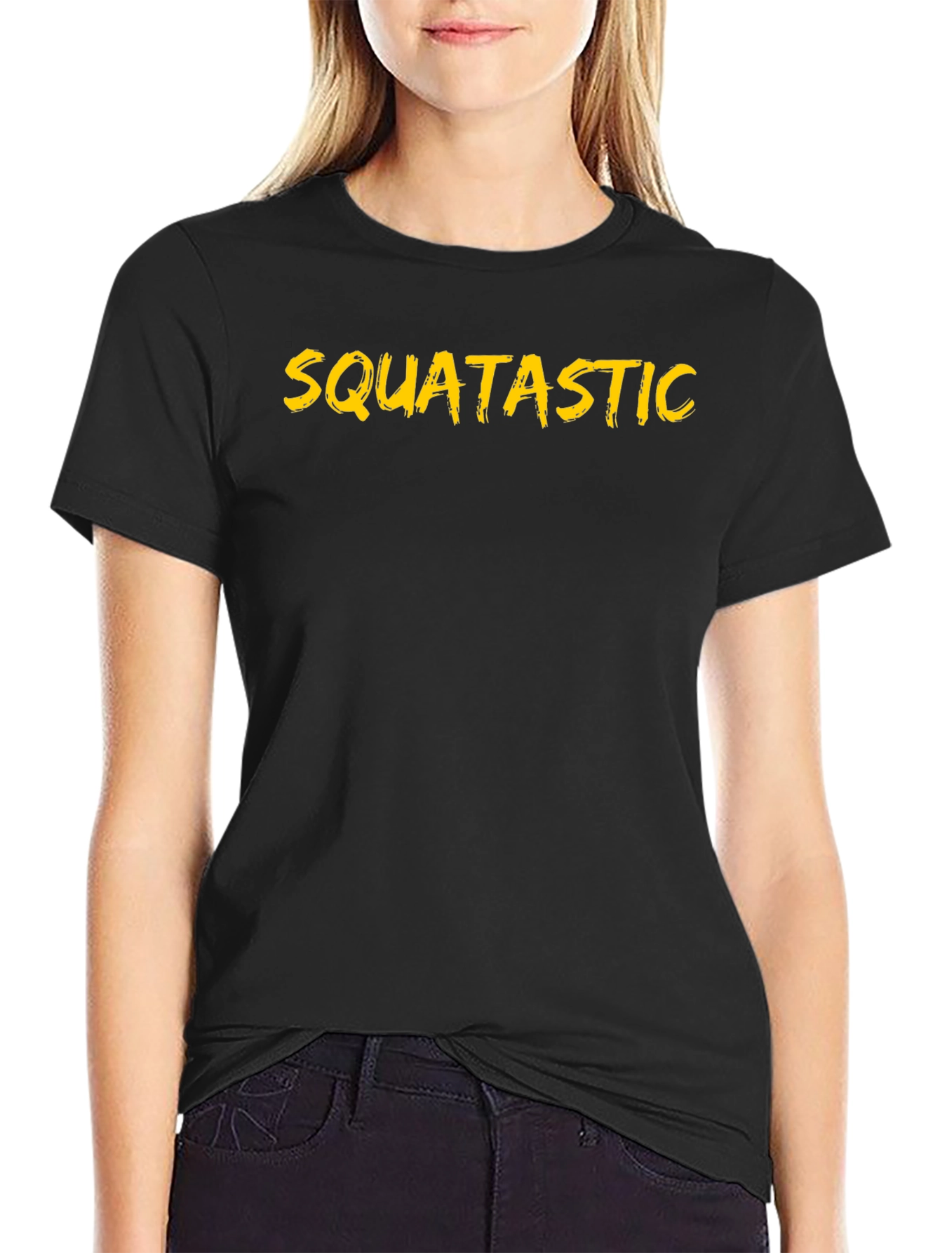 Black Squatastic Black Crew Neck T-Shirt view 2