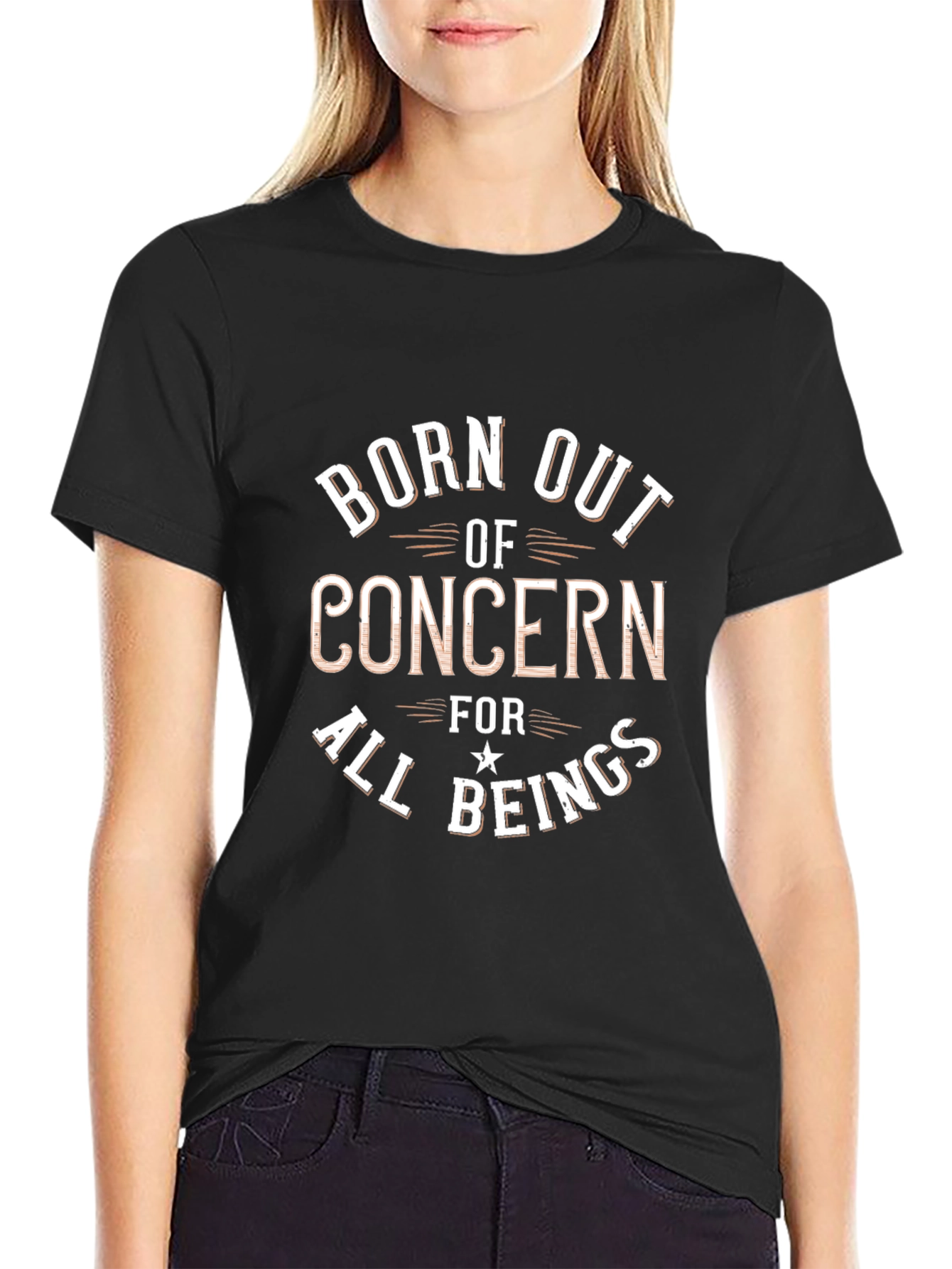 Black Born Out of Concern T-Shirt view 2