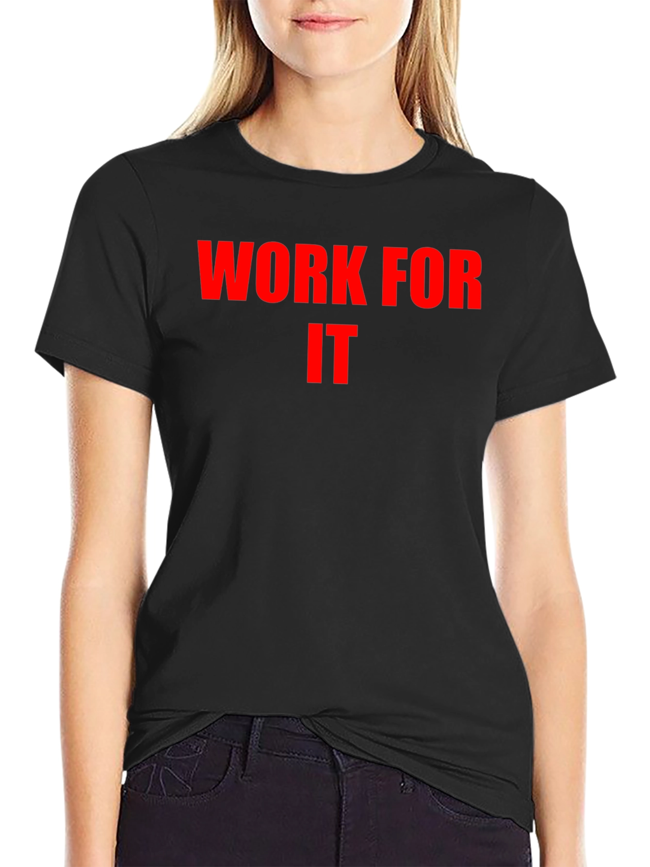 Black Work For It Graphic Tee - Motivational Shirt view 2