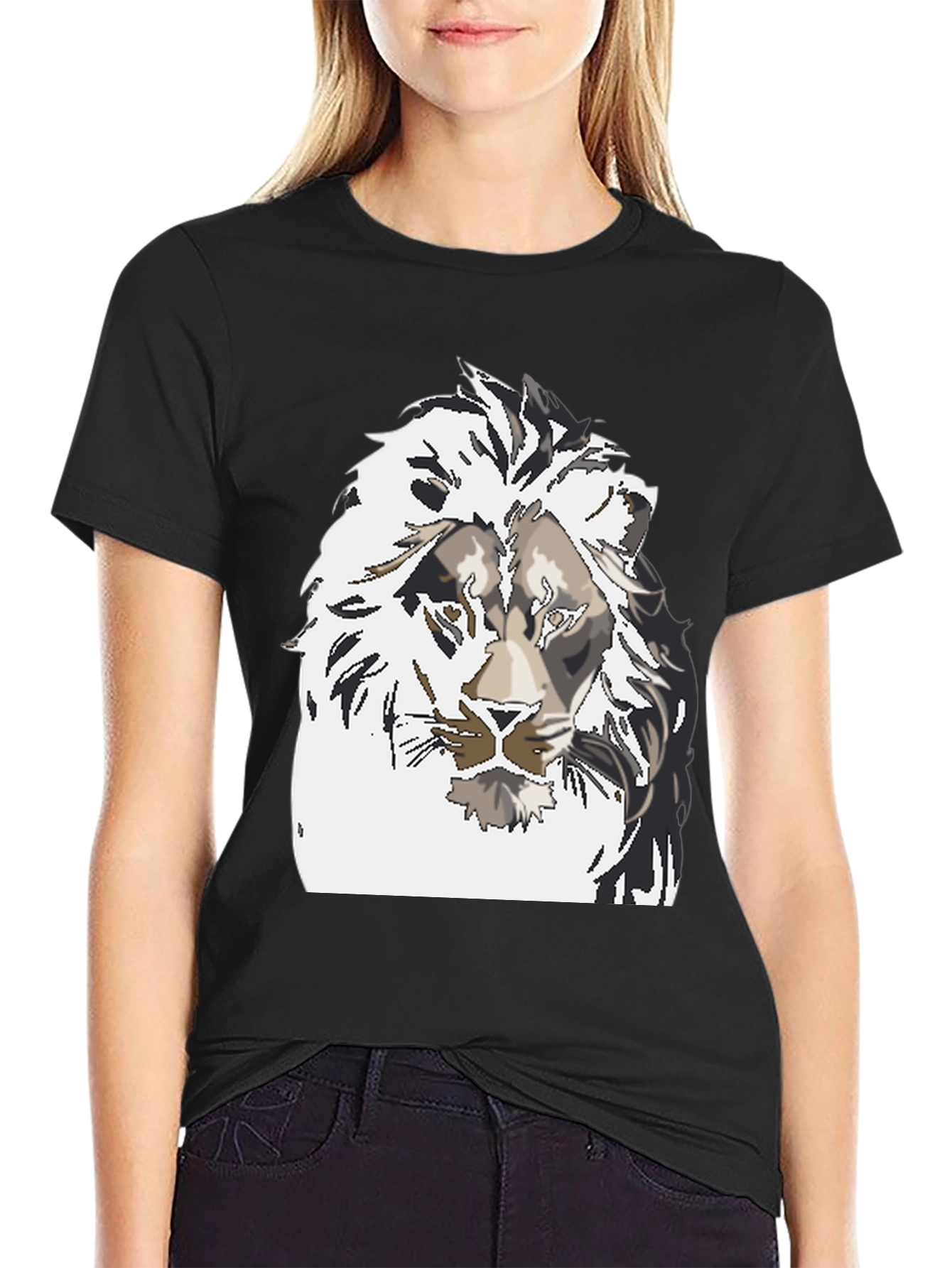 Black Lion Graphic Tee - Men's Black T-Shirt view 2