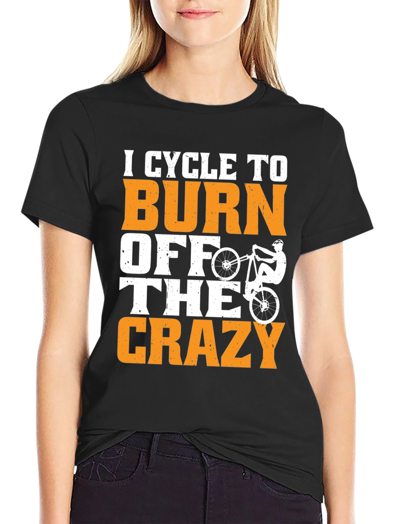 Black Cycle To Burn Off The Crazy T-Shirt view 2