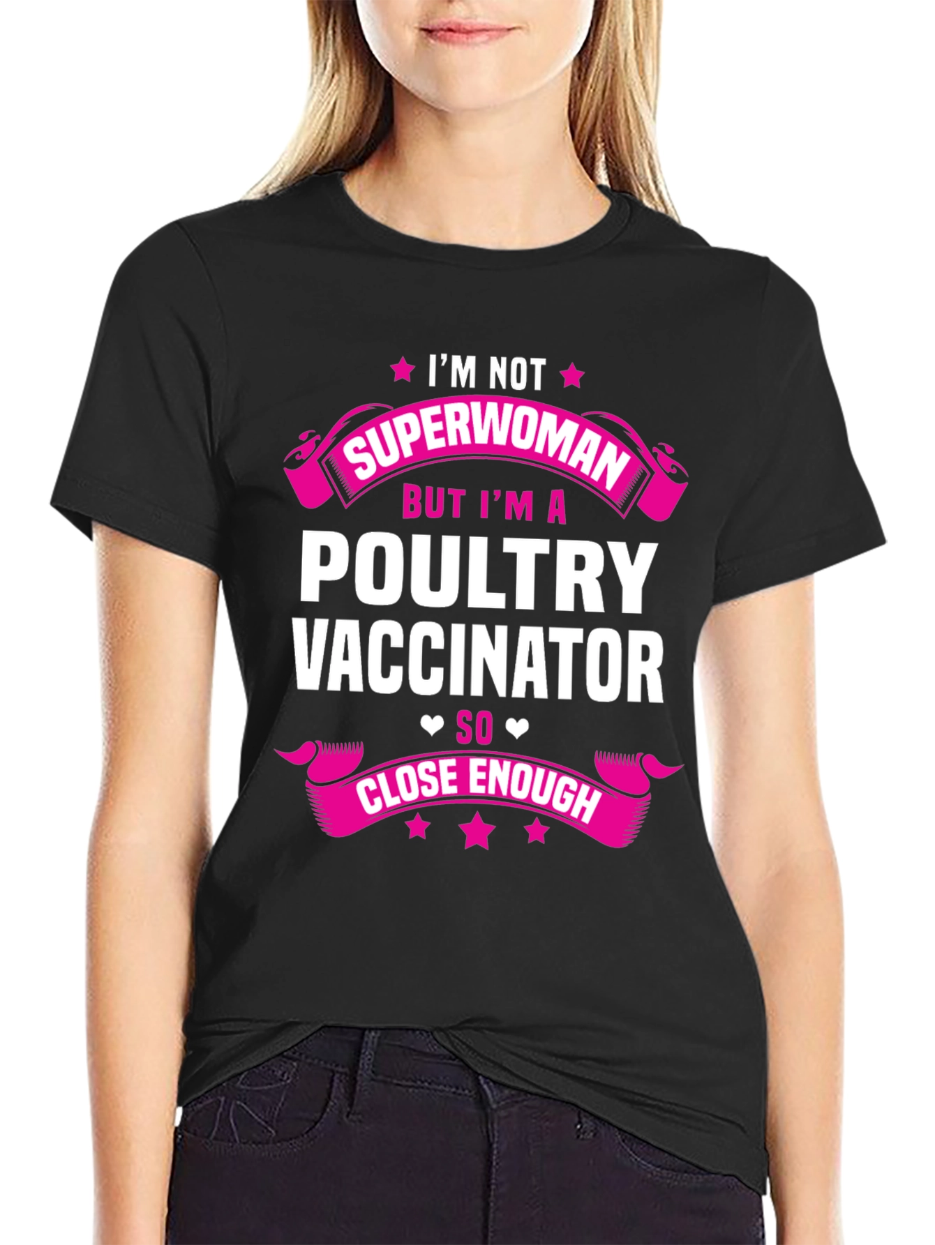 Black Poultry Vaccinator Funny T-Shirt view 2