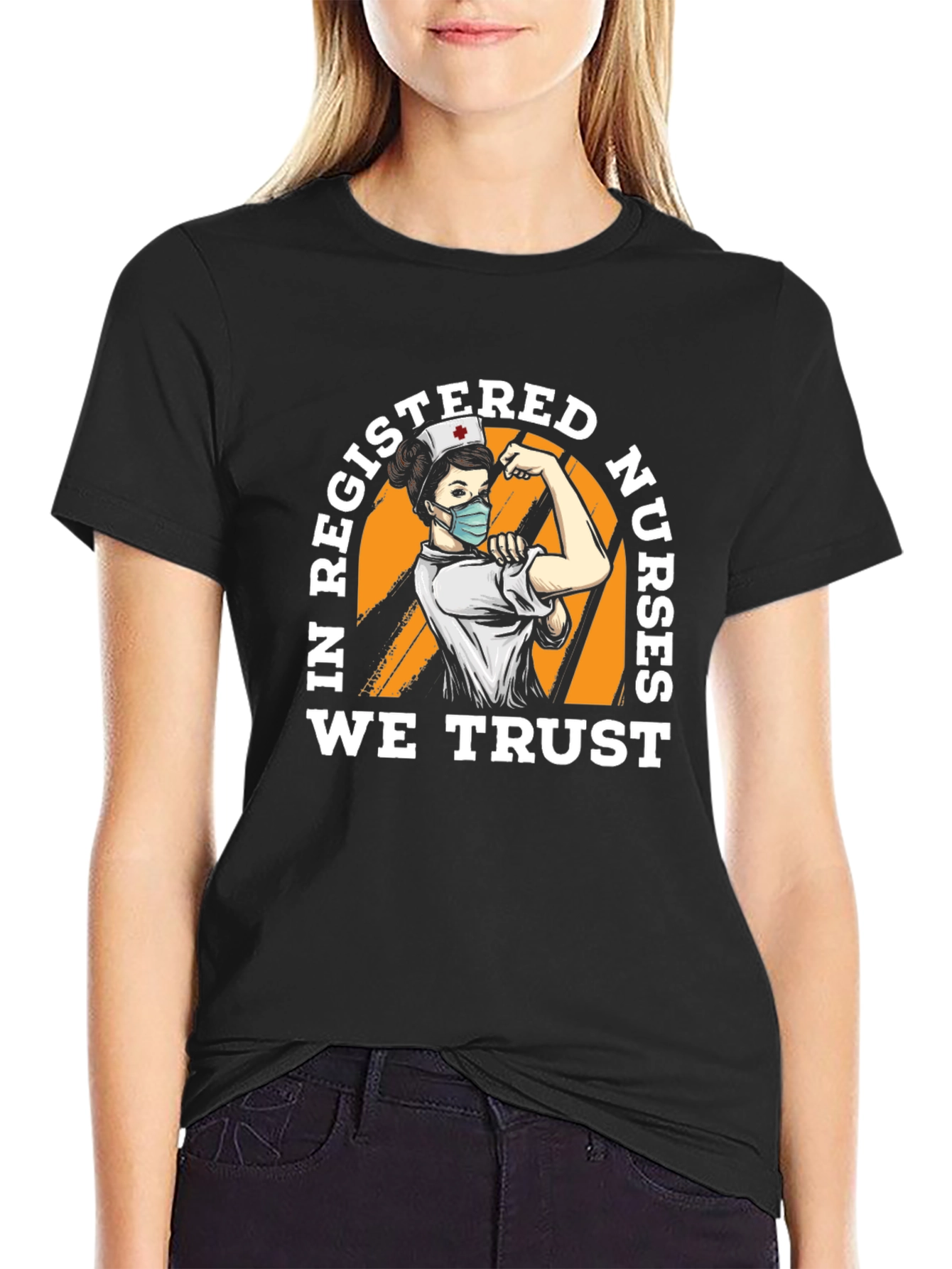 Black In Registered Nurses We Trust T-Shirt view 2