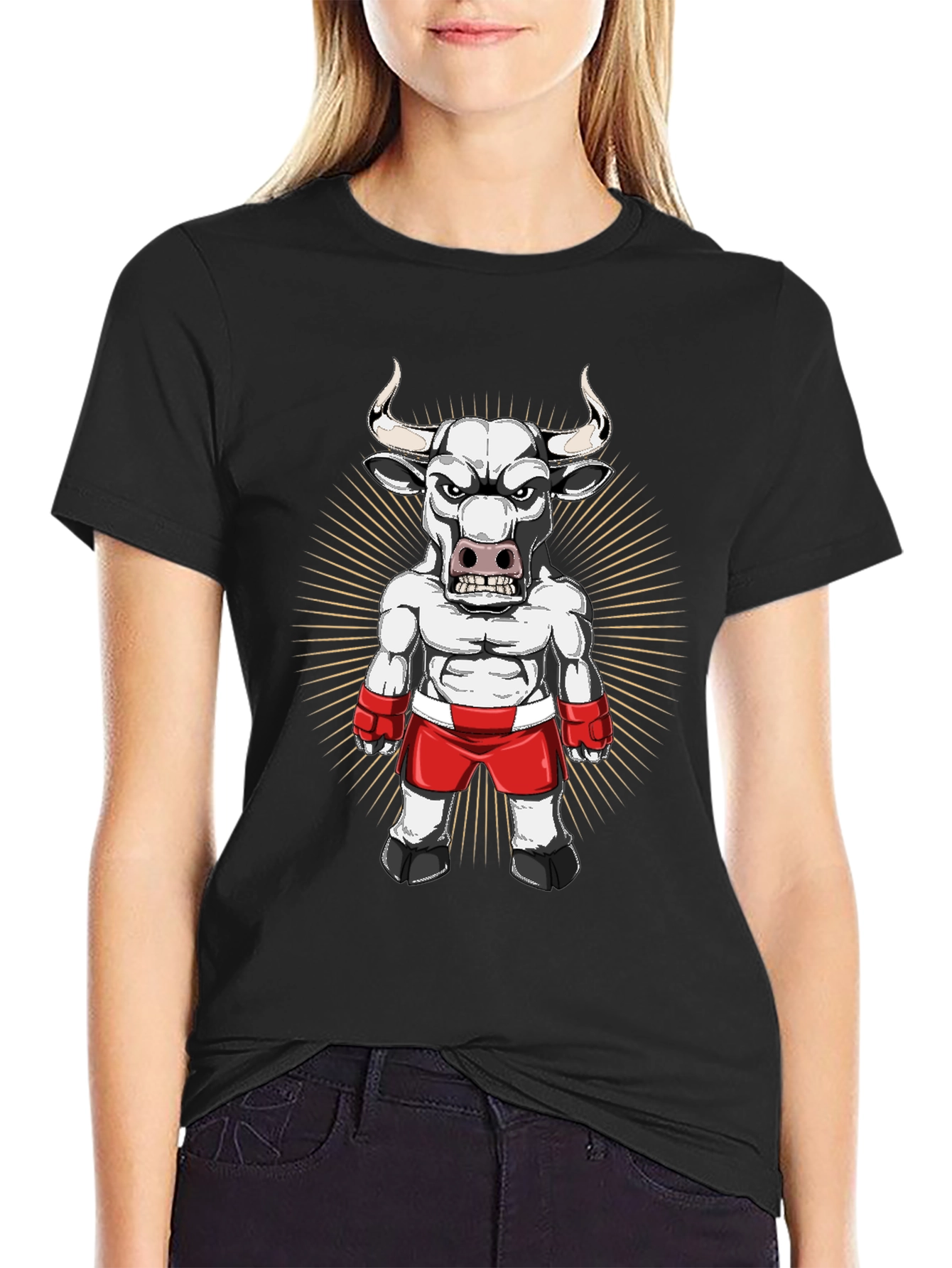 Black Bull Boxer Graphic Tee - Black view 2