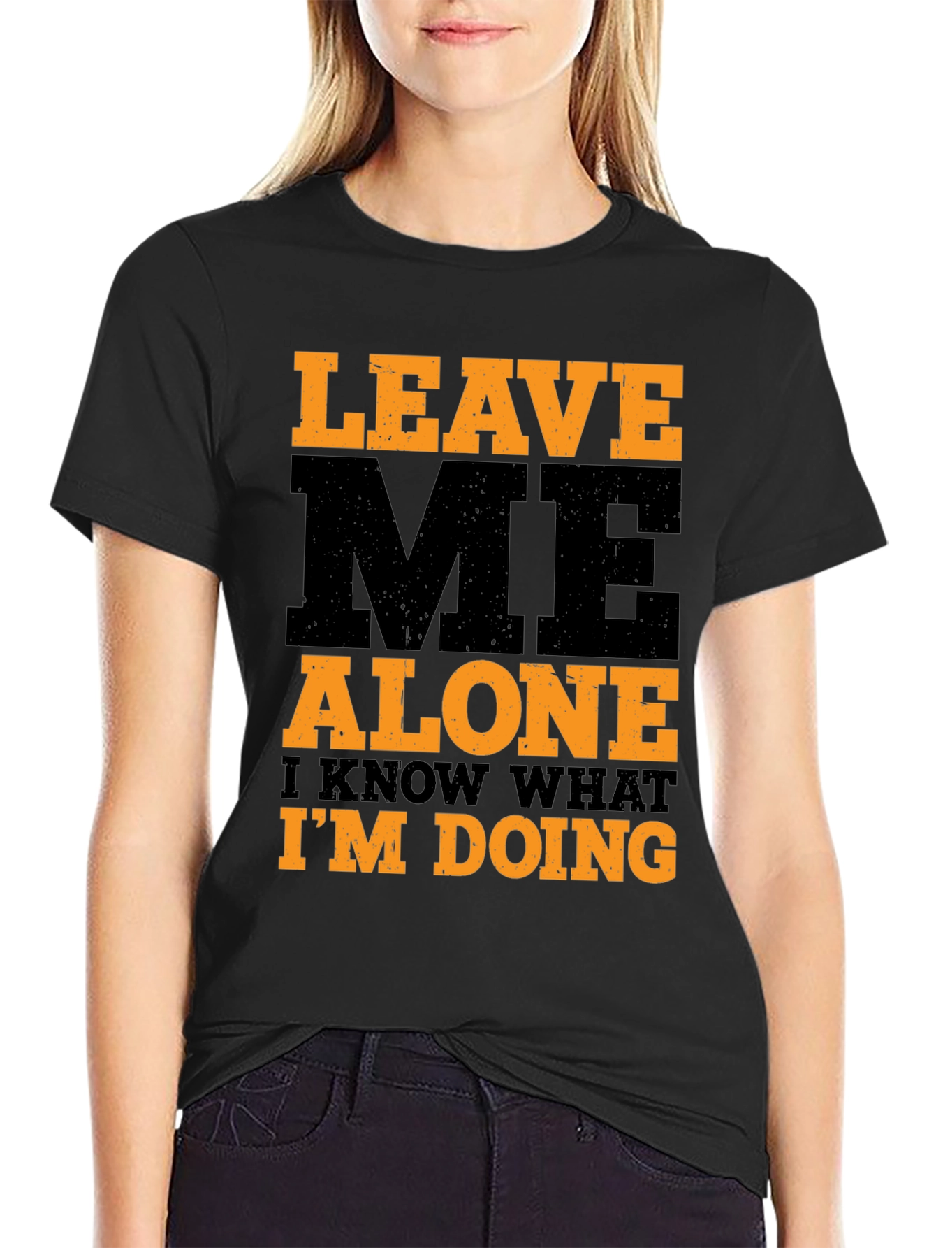Black Leave Me Alone Graphic Tee - I Know What I'm Doing! view 2