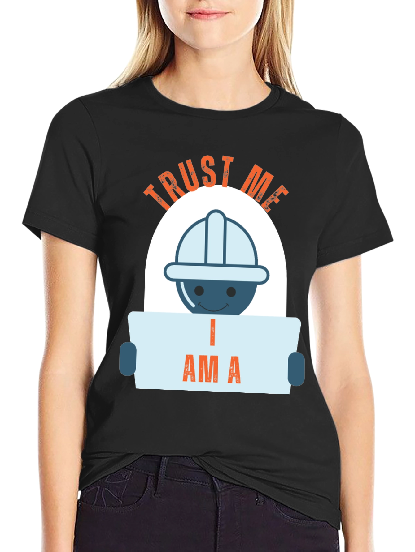 Black Trust Me I Am A Engineer T-Shirt view 2