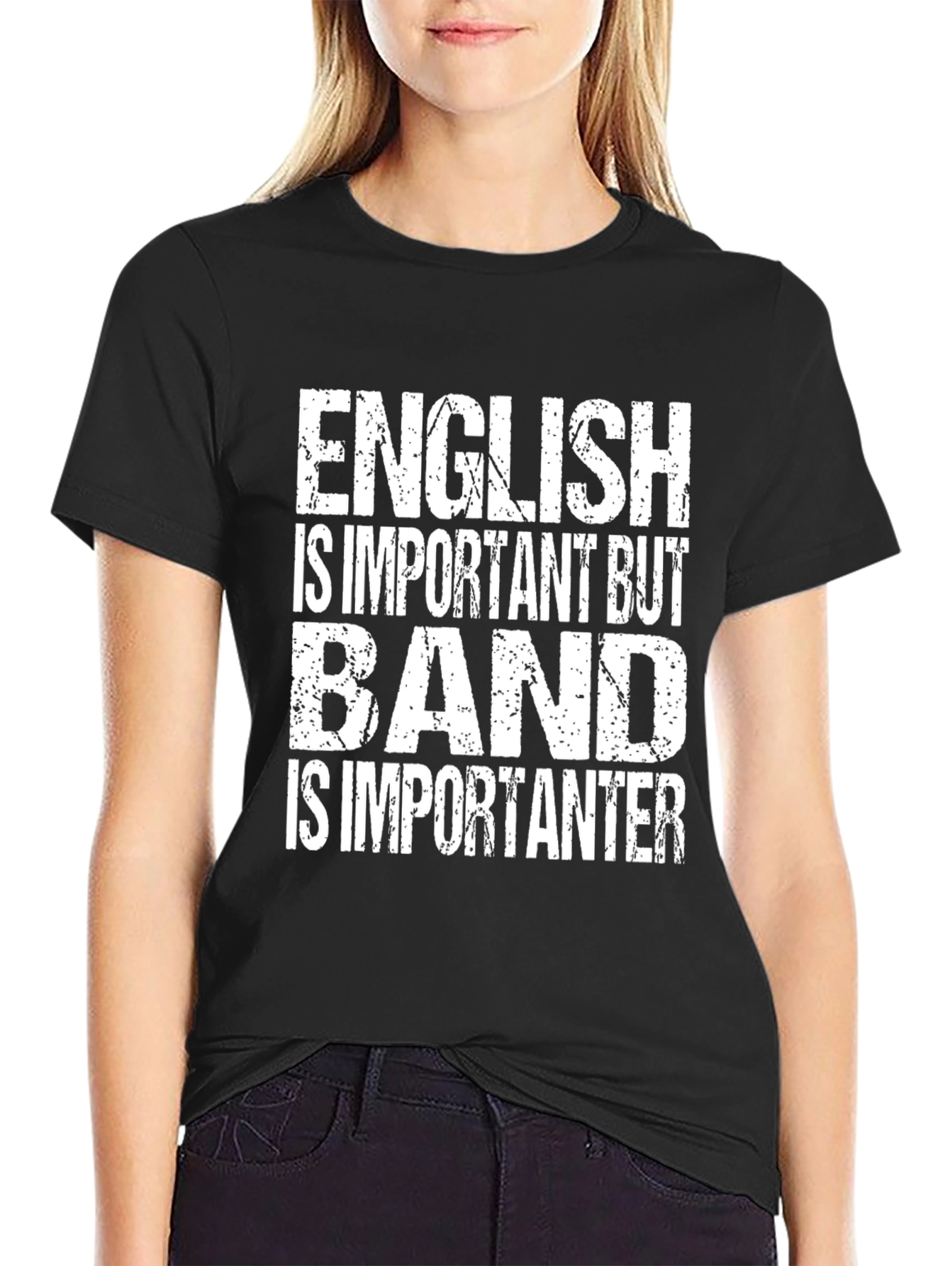 Funny Band T-Shirt - Important Than English! - 2