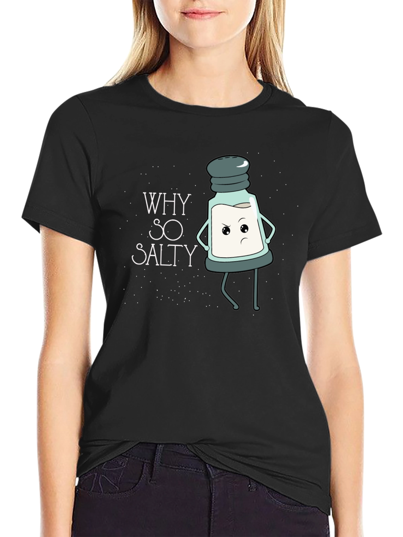 Why So Salty T-Shirt, Funny Cartoon Salt Shaker Tee - 2