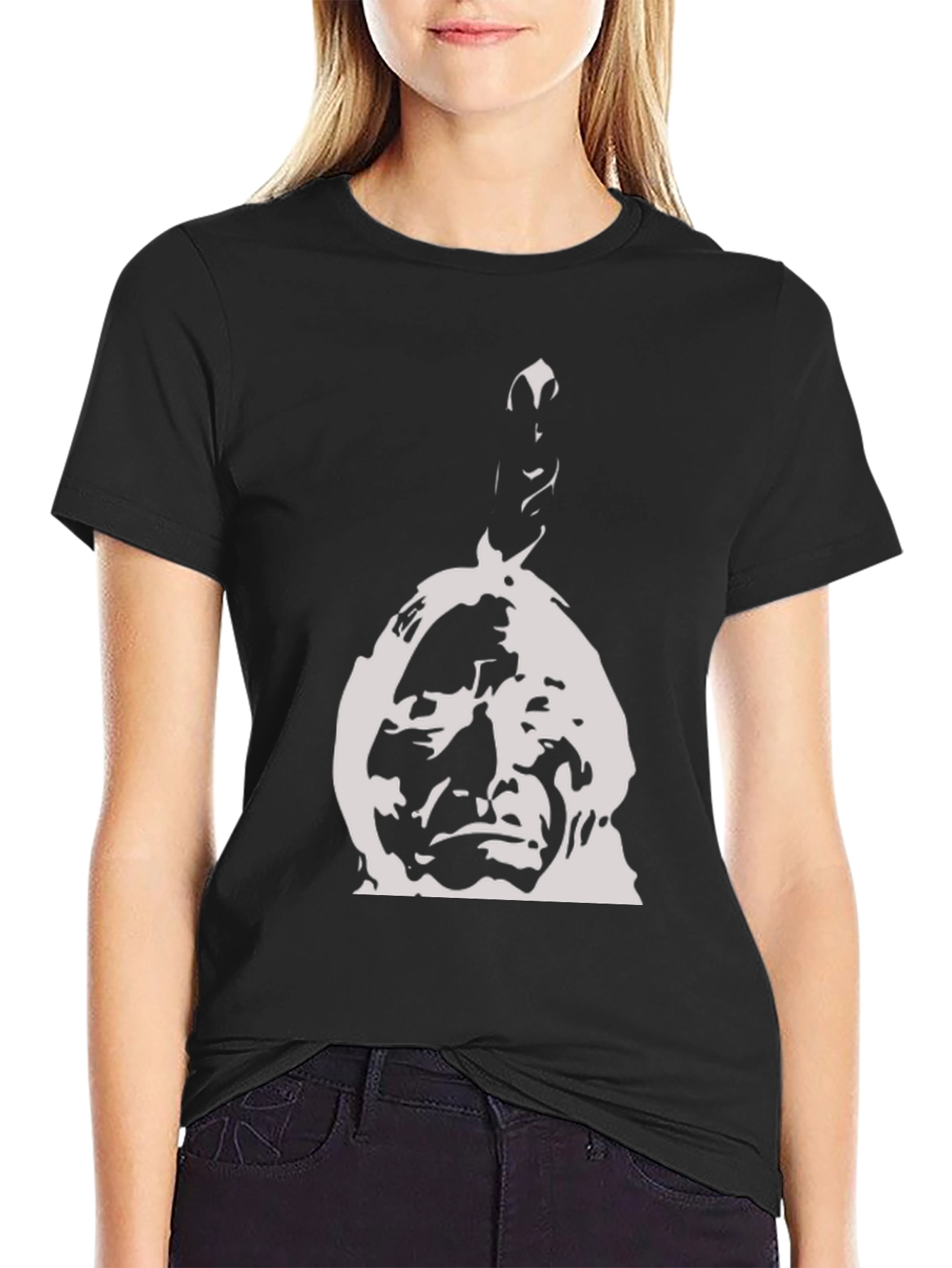 Black Native American Chief Graphic T-Shirt - Black view 2