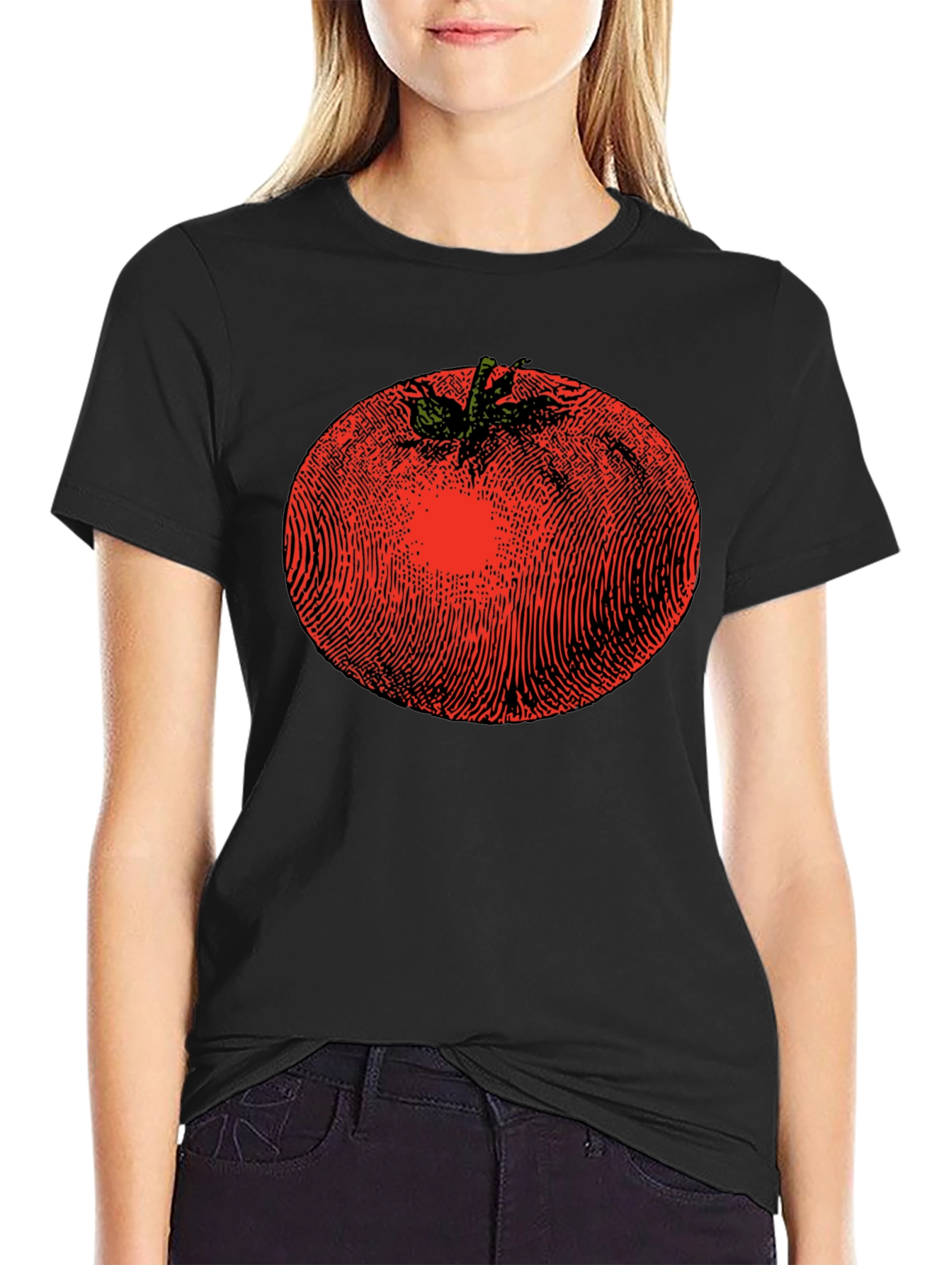 Black Tomato Graphic Print Black T-Shirt view 2