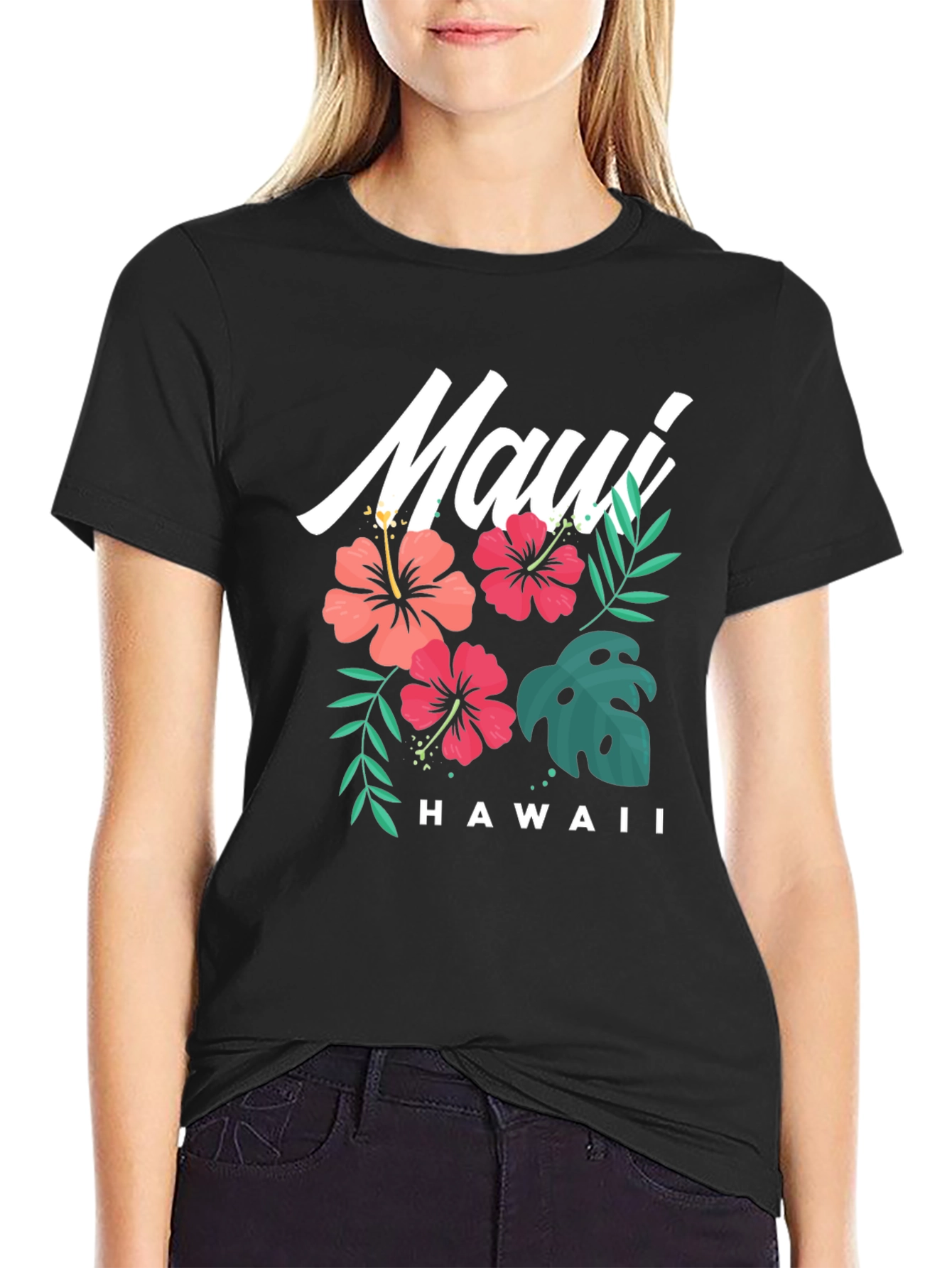 Black Maui Hawaii Graphic T-Shirt view 2