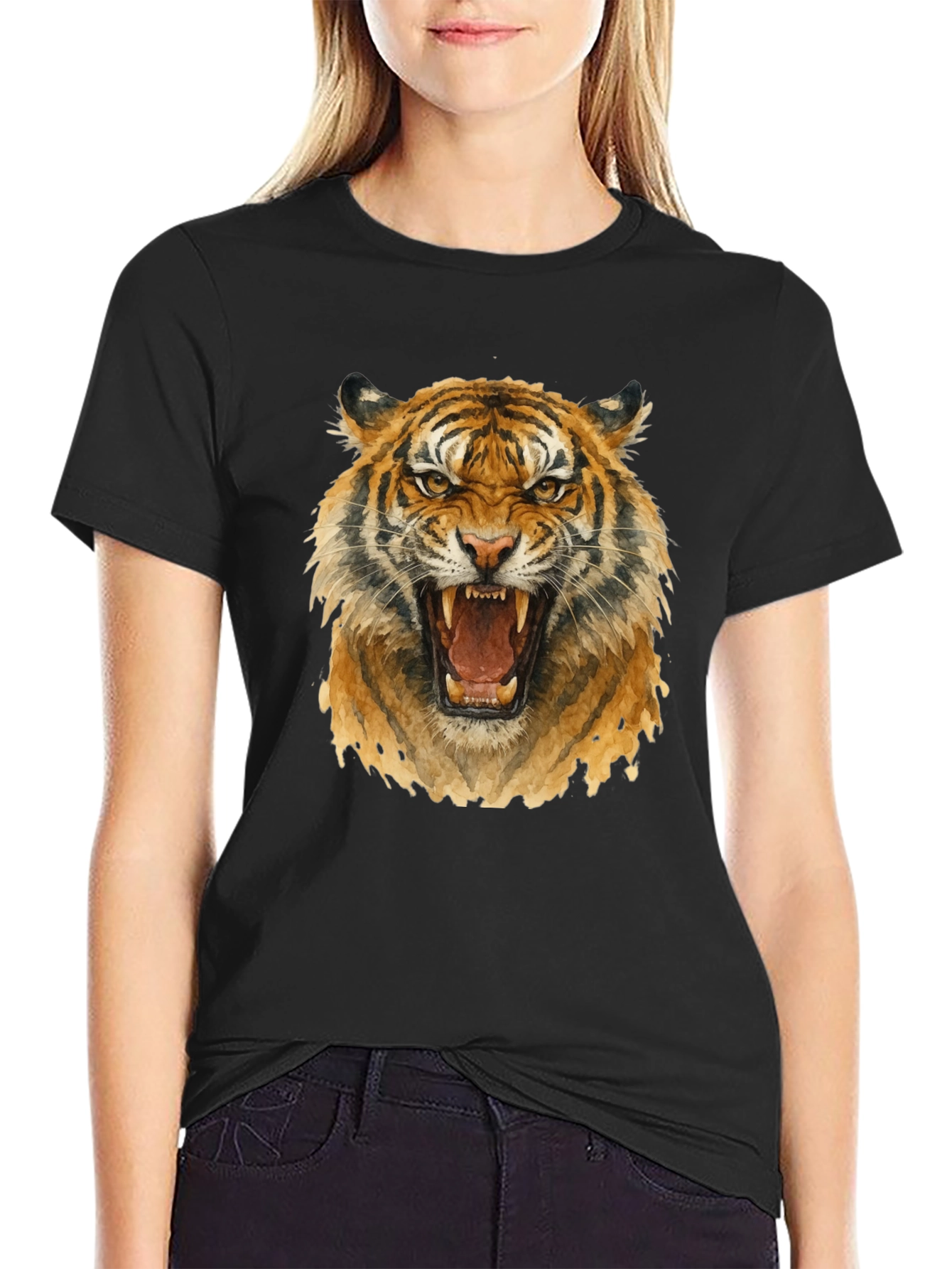 Black Tiger Graphic Tee - Fierce Style view 2