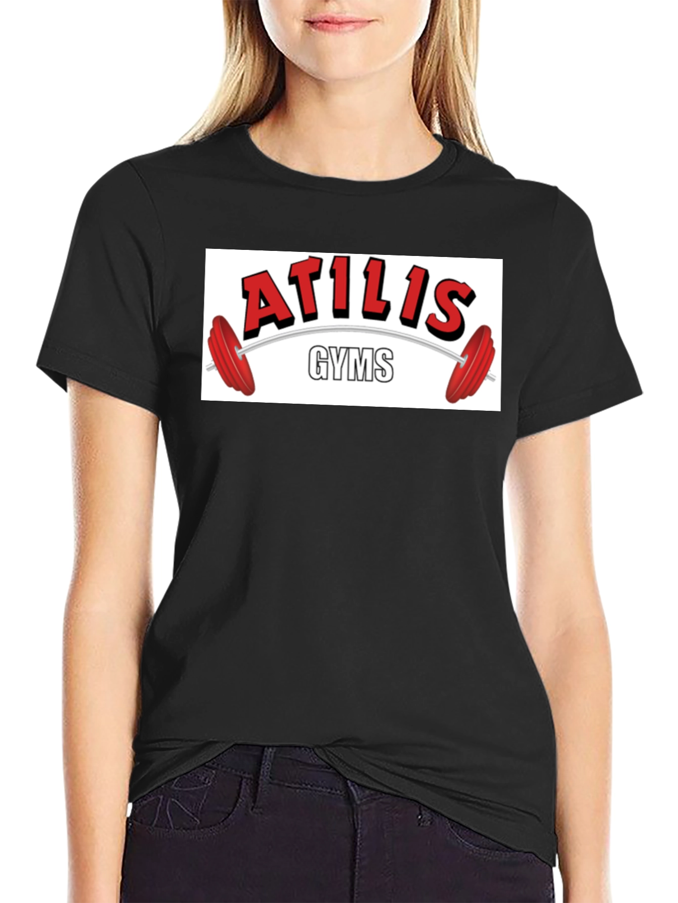 Black Atilis Gyms Black Graphic Tee view 2