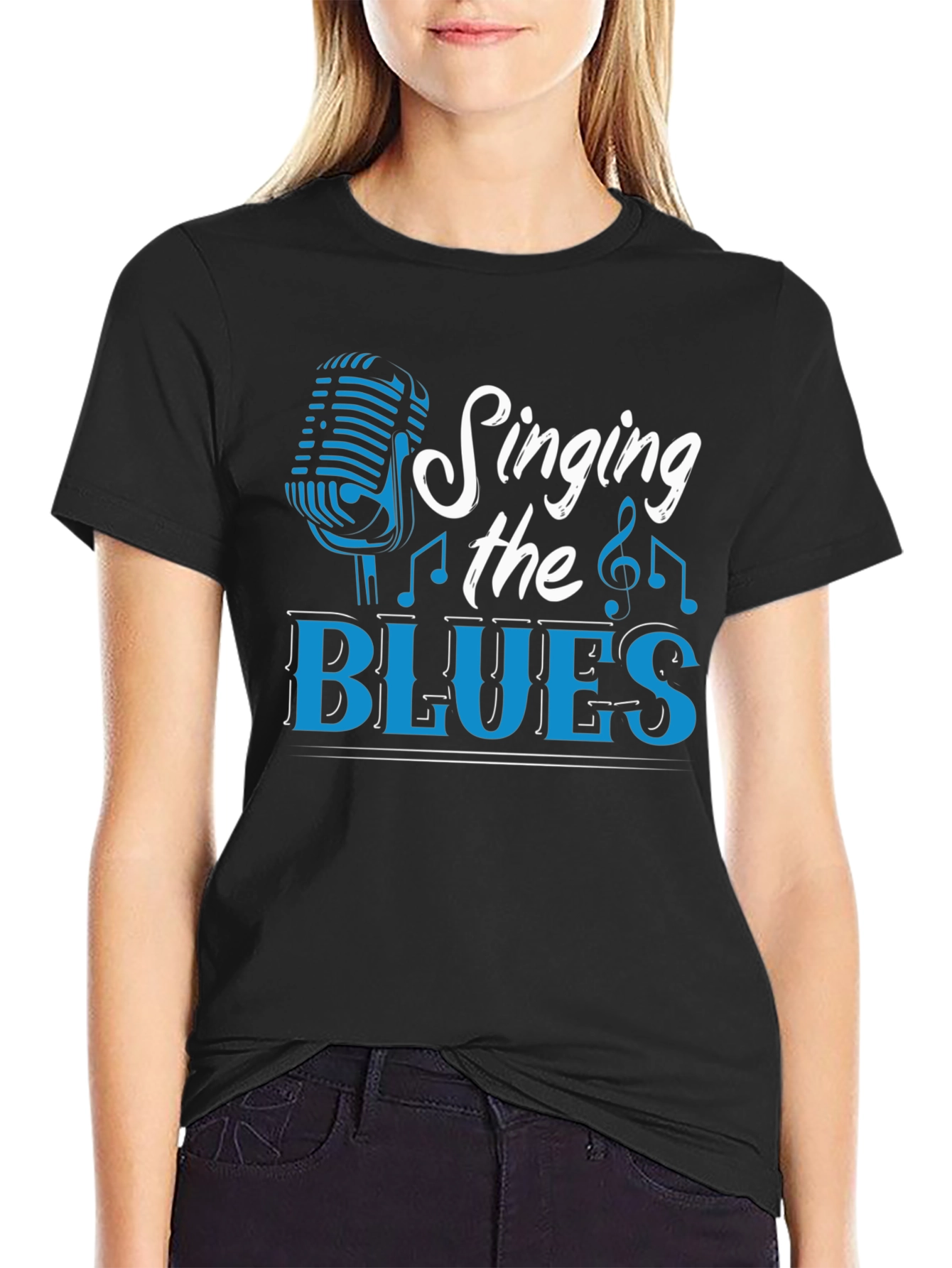 Black Singing the Blues Graphic Tee view 2