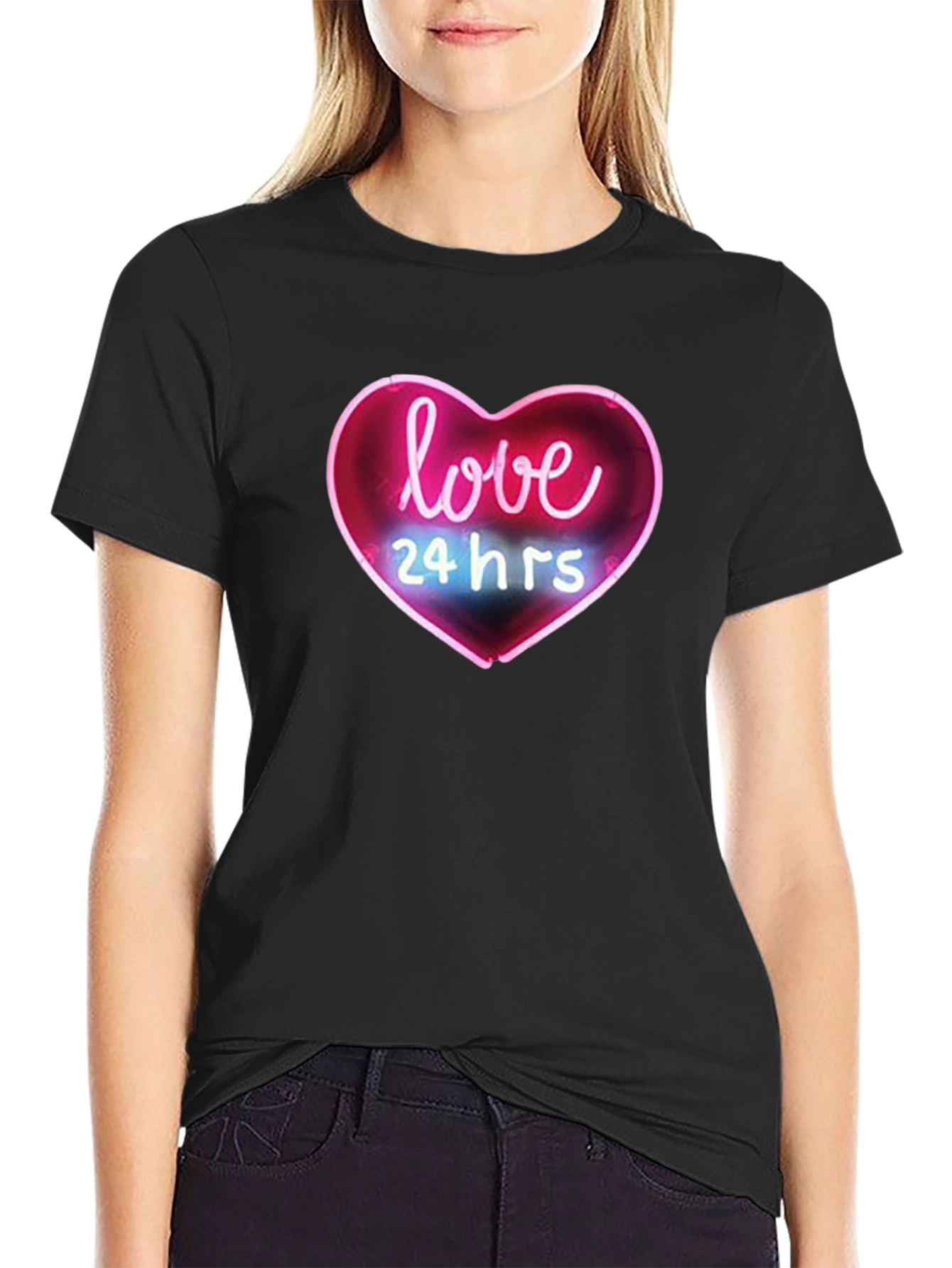 Black Love 24 Hrs Graphic Tee - Black view 2