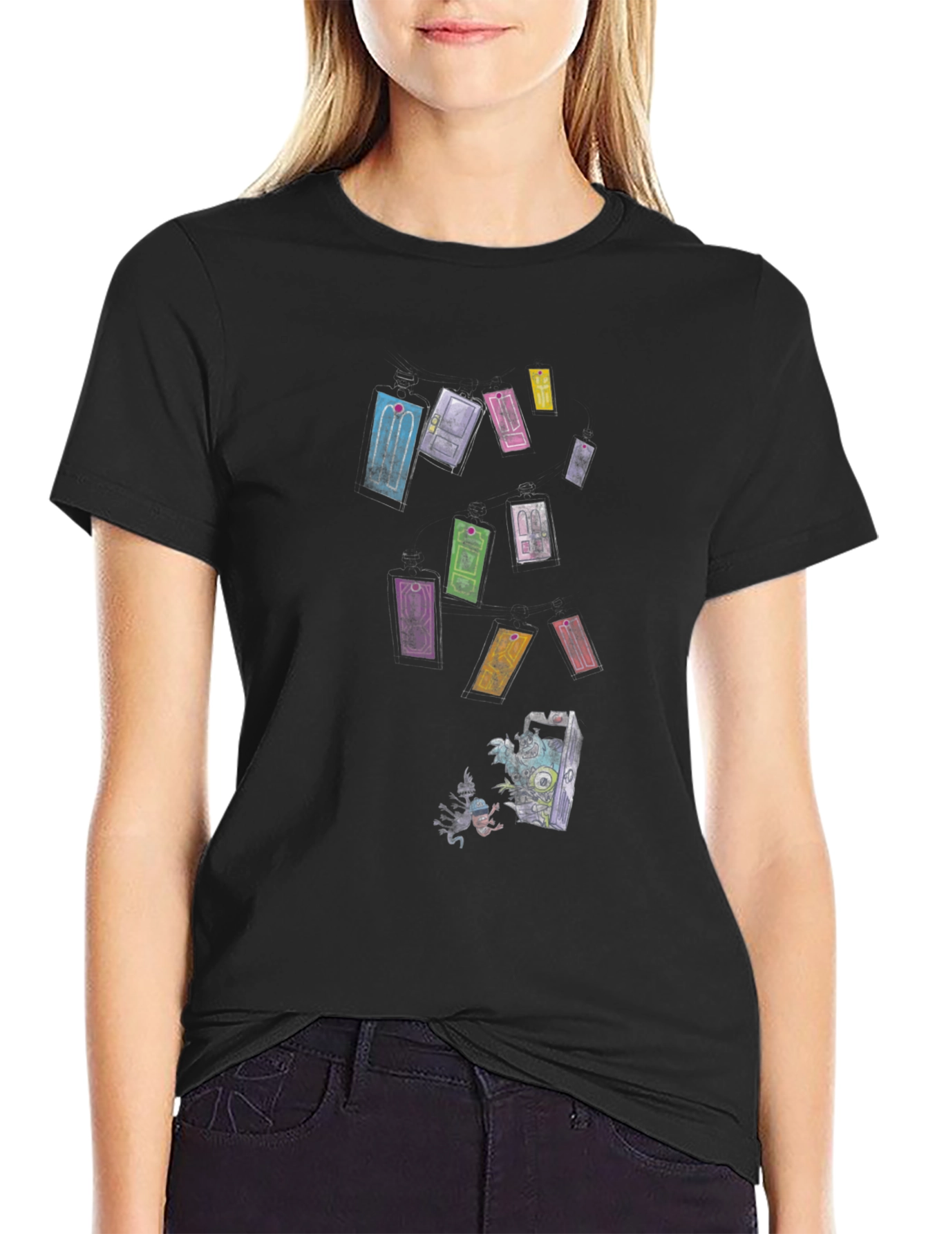 Black Doors T-Shirt - Men's Black Graphic Tee view 2