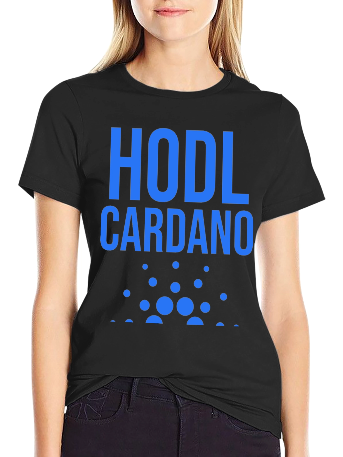 Black HODL Cardano Crypto T-Shirt - Black view 2
