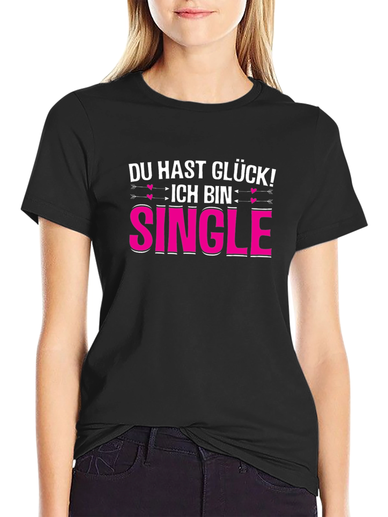 Black Funny Single T-Shirt - German Saying view 2