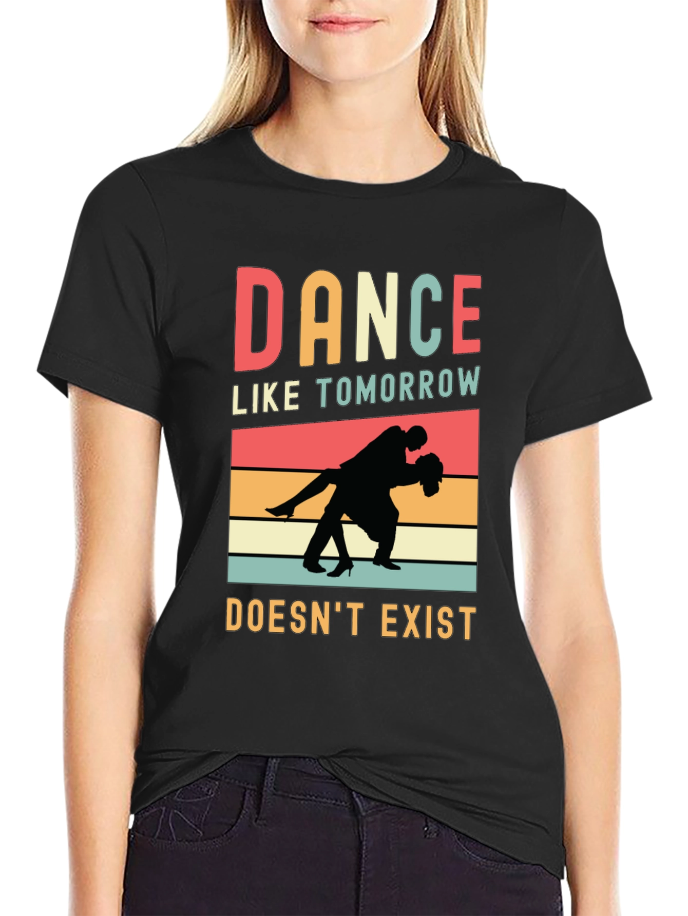 Black Dance Like Tomorrow Doesn't Exist Graphic Tee view 2