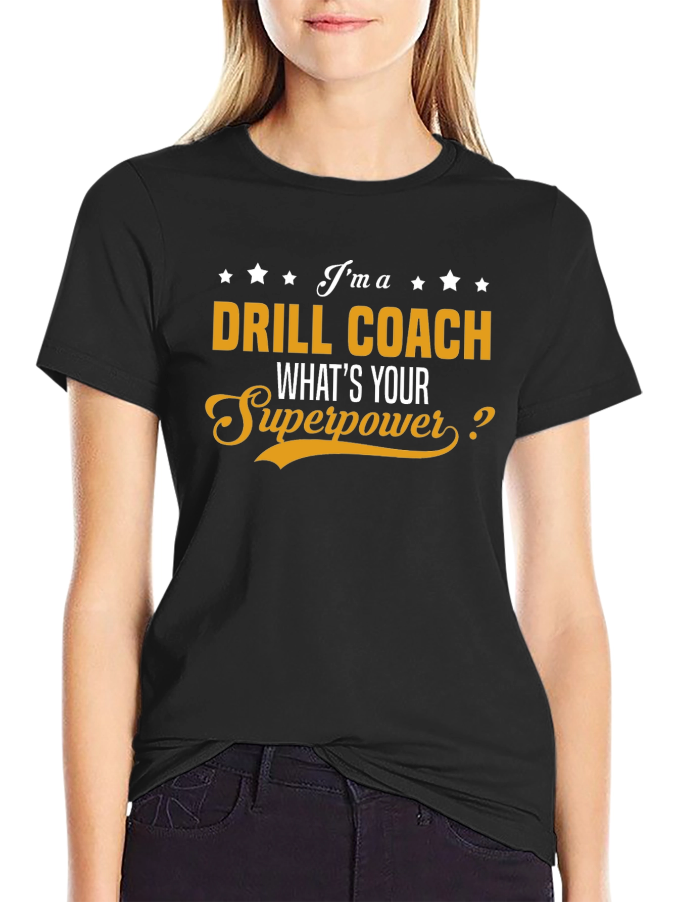 Black Drill Coach Superpower T-Shirt view 2