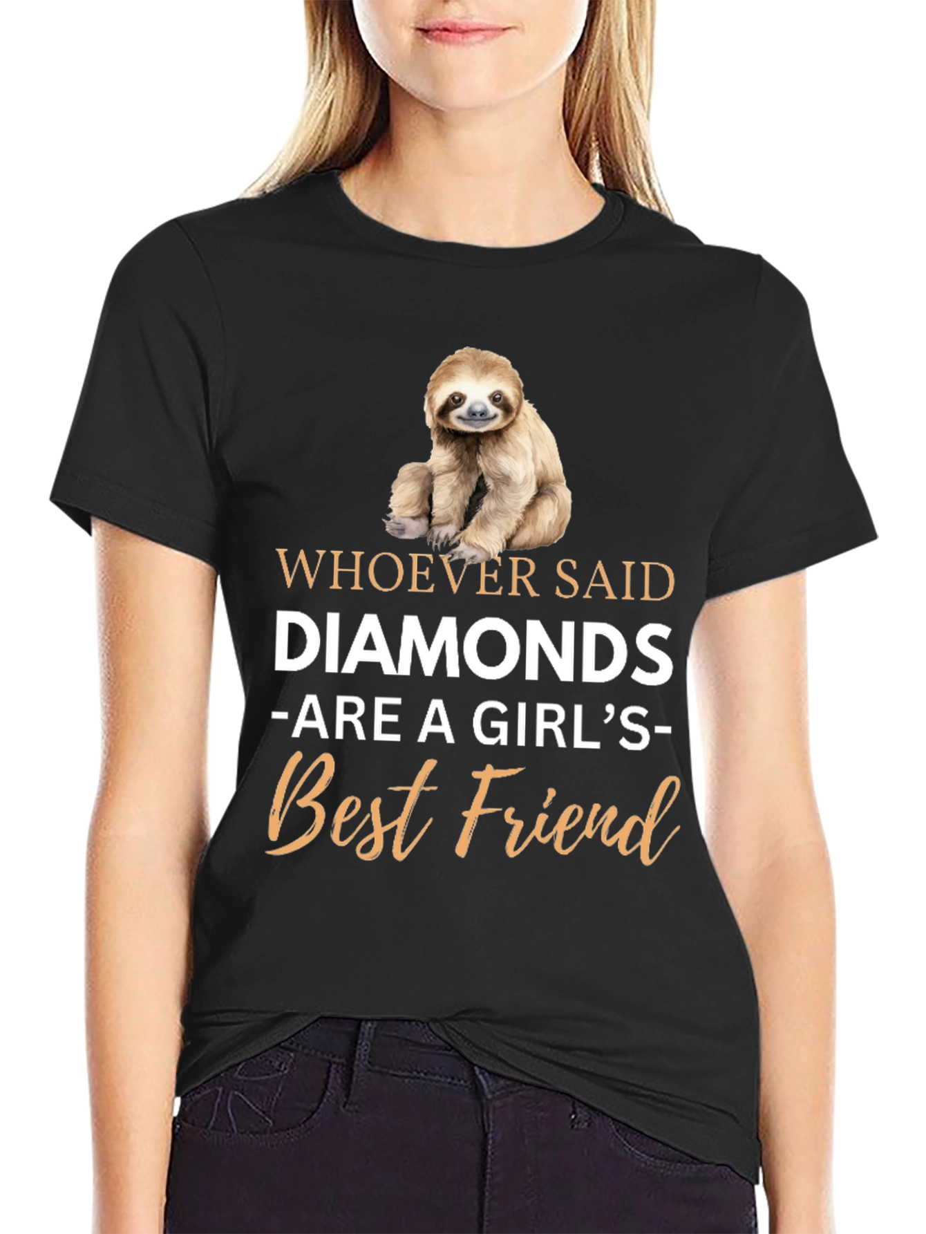 Black Sloth 'Best Friend' Graphic Tee view 2