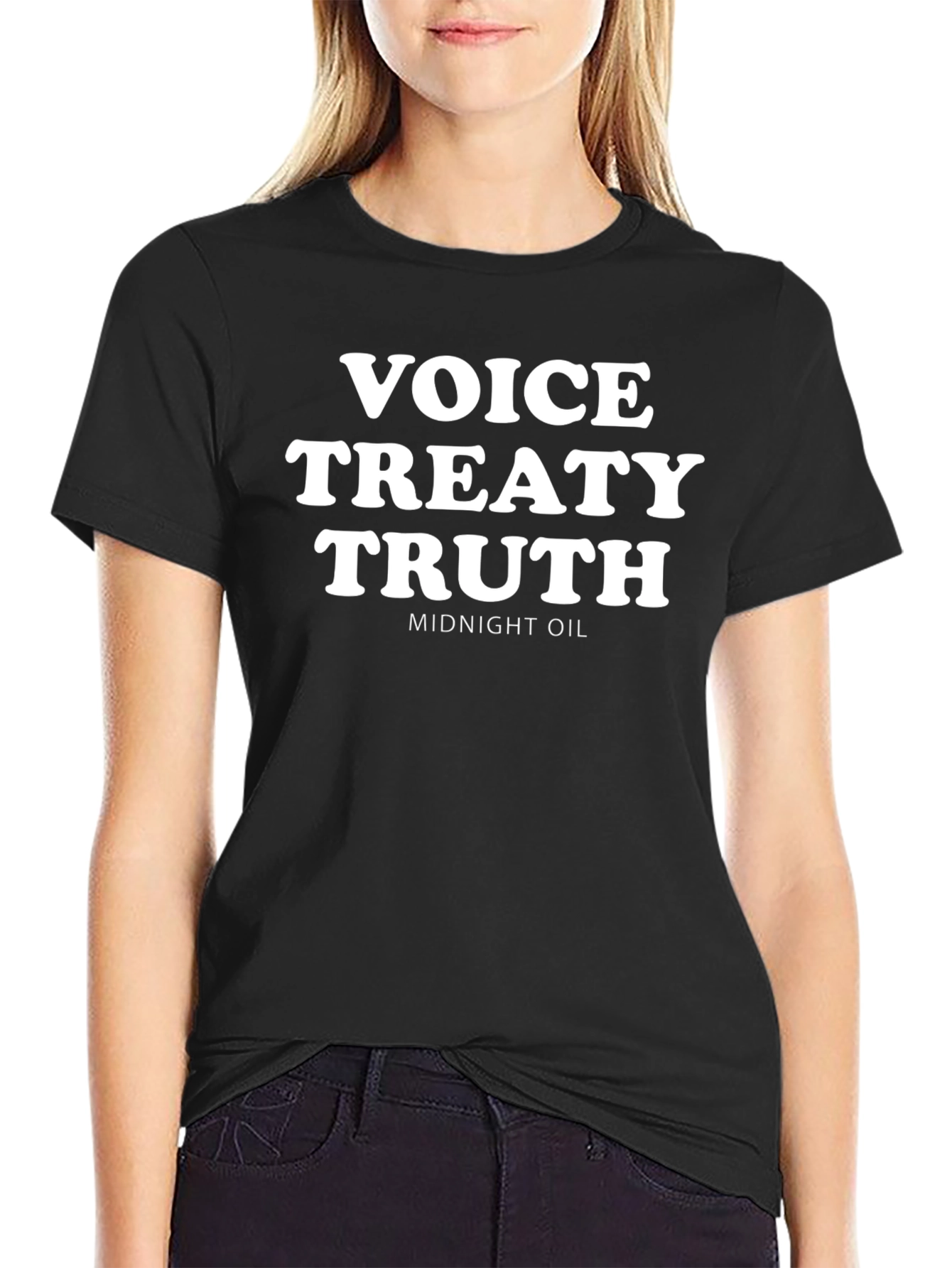 Black Voice Treaty Truth Midnight Oil Graphic Tee view 2