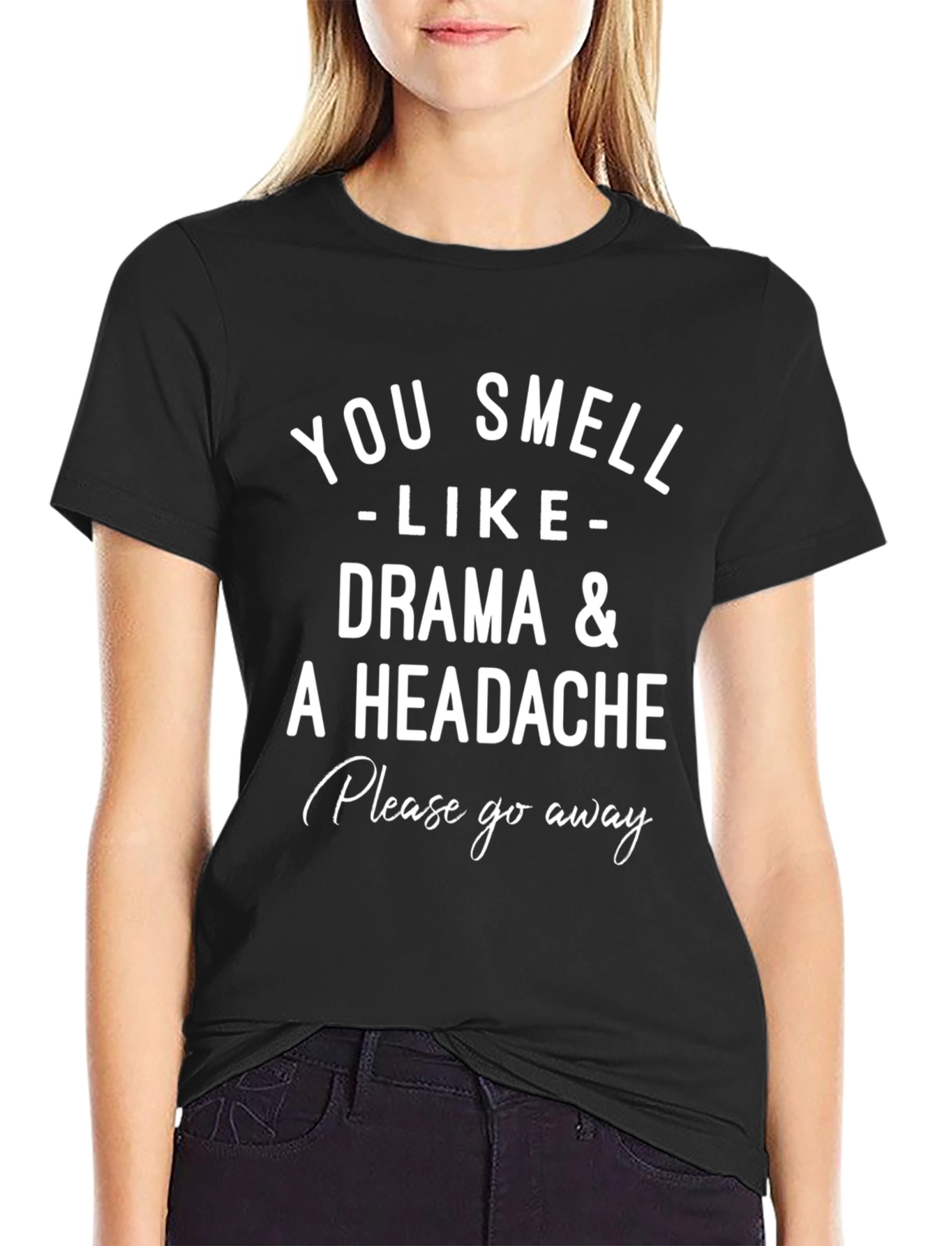 Black Drama Headache Graphic Tee - Humor T-Shirt view 2