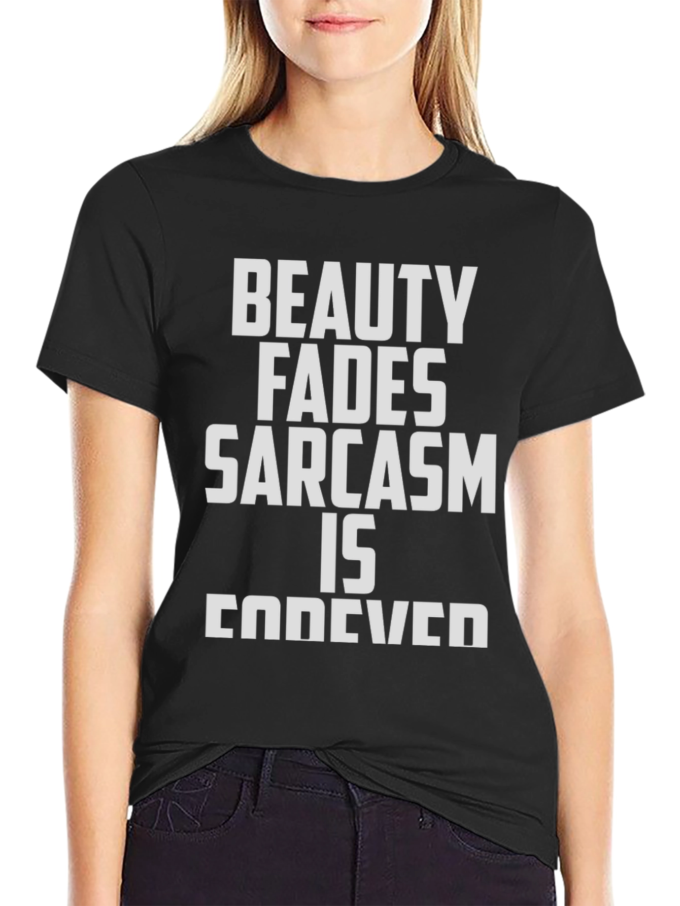 Black Sarcasm Is Forever Graphic T-Shirt view 2