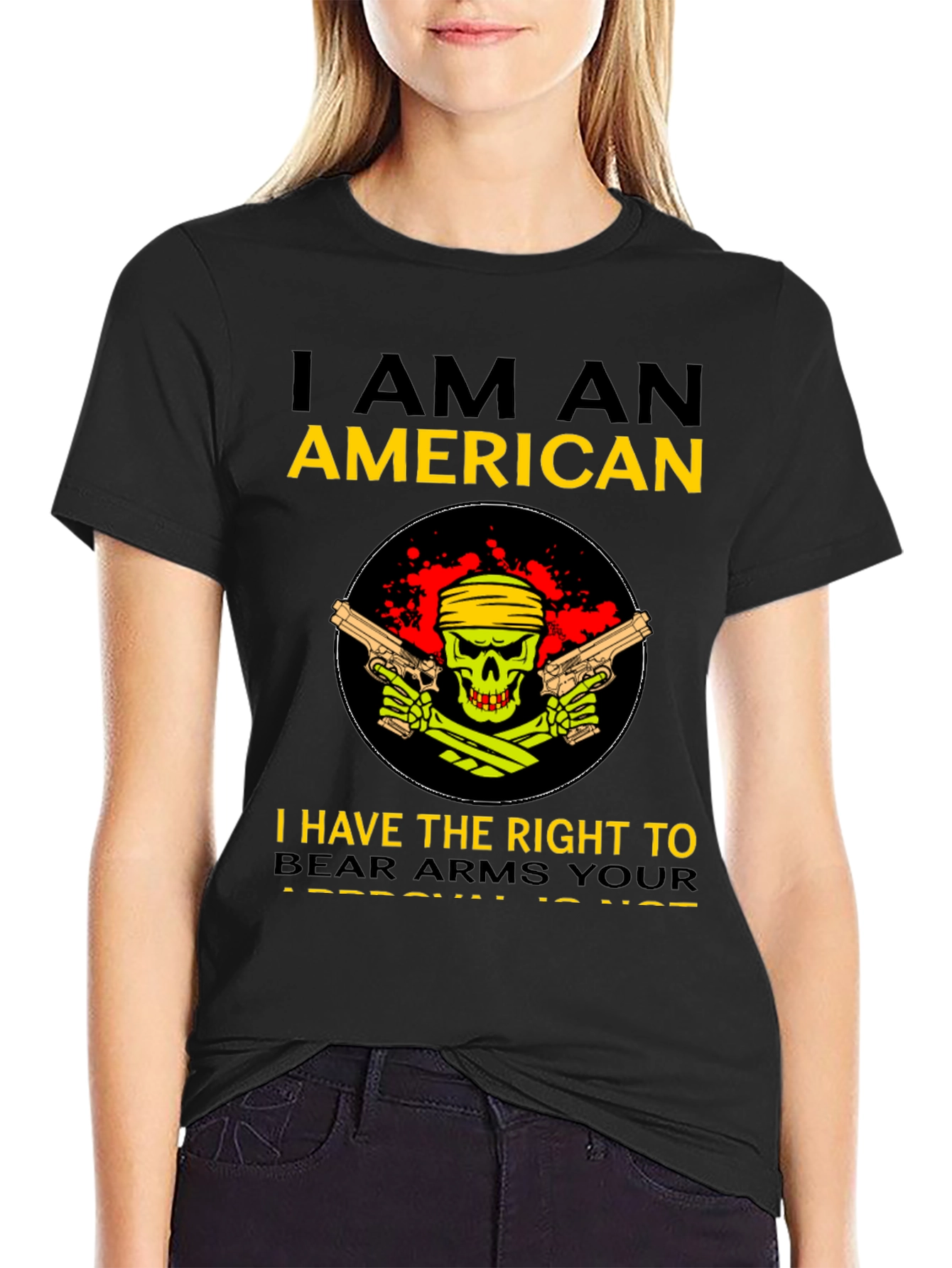 Black American Pride Graphic Tee - Right to Bear Arms view 2
