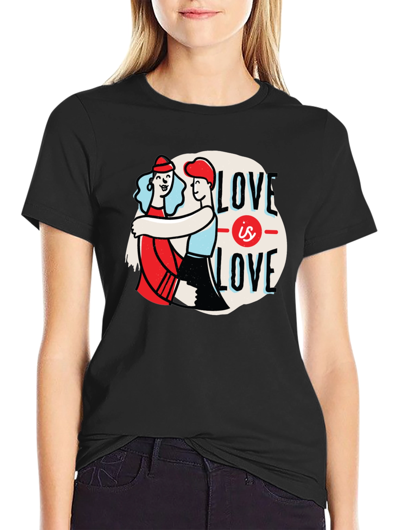 Black Love is Love Graphic T-Shirt - Unisex Pride Tee view 2