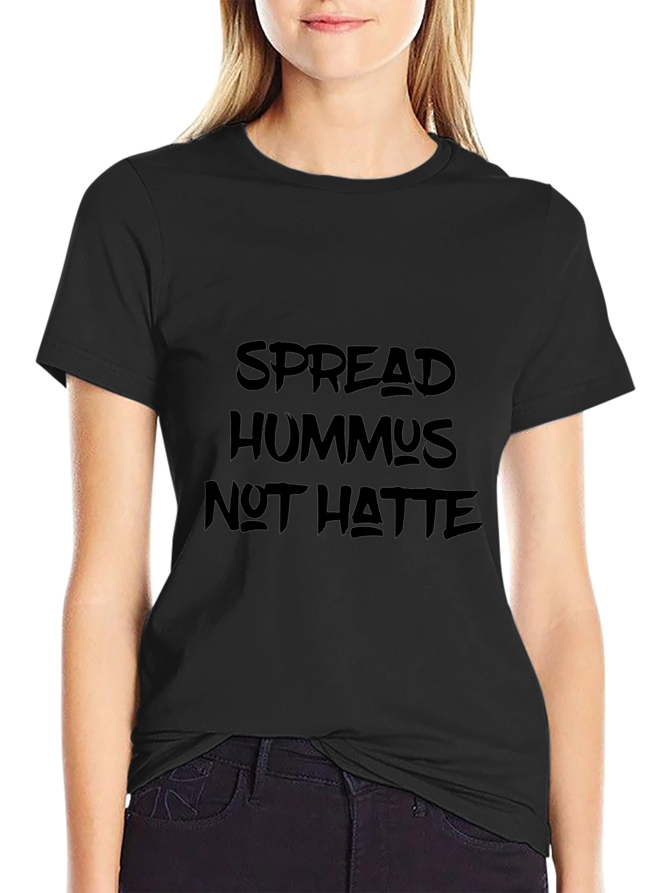 Black Spread Hummus Not Hatte T-Shirt view 2
