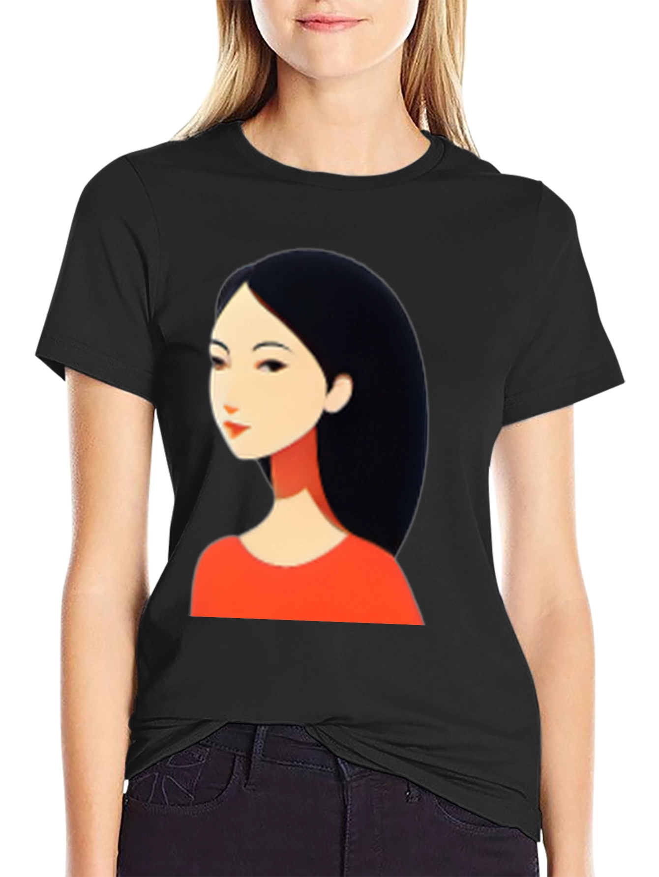Black Anime Graphic Tee - Stylish Black T-Shirt view 2
