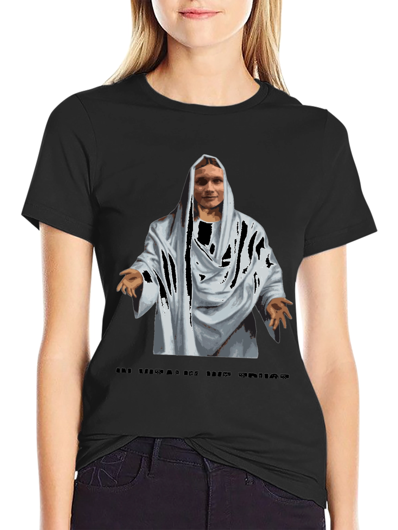 Black Humorous Graphic Tee - In Hualahu We Broah view 2