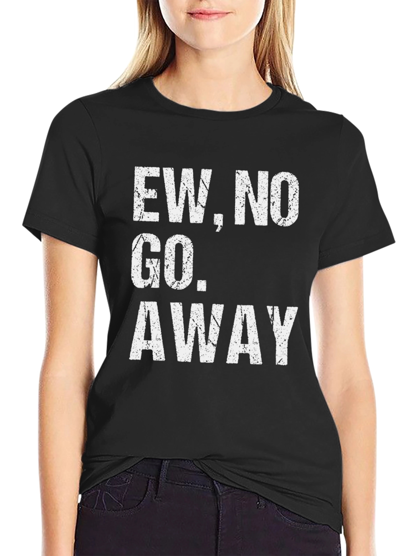 Black Ew No Go Away Graphic Tee view 2