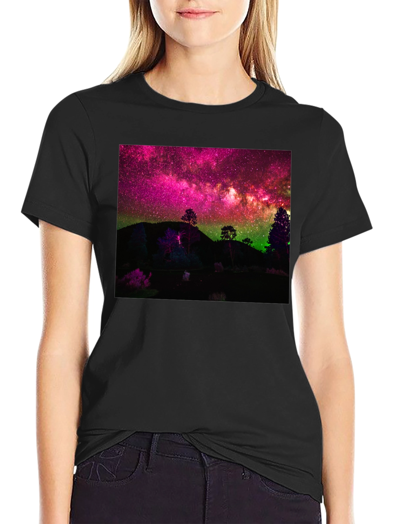 Night Sky Landscape Graphic Tee - 2