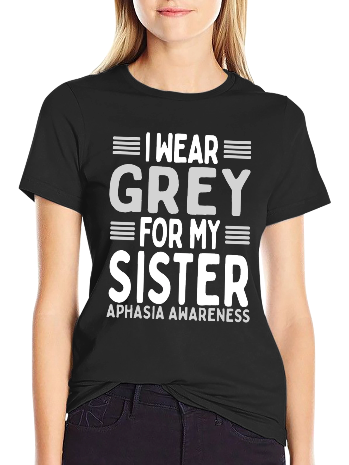 Grey For My Sister Aphasia Awareness T-Shirt - 2