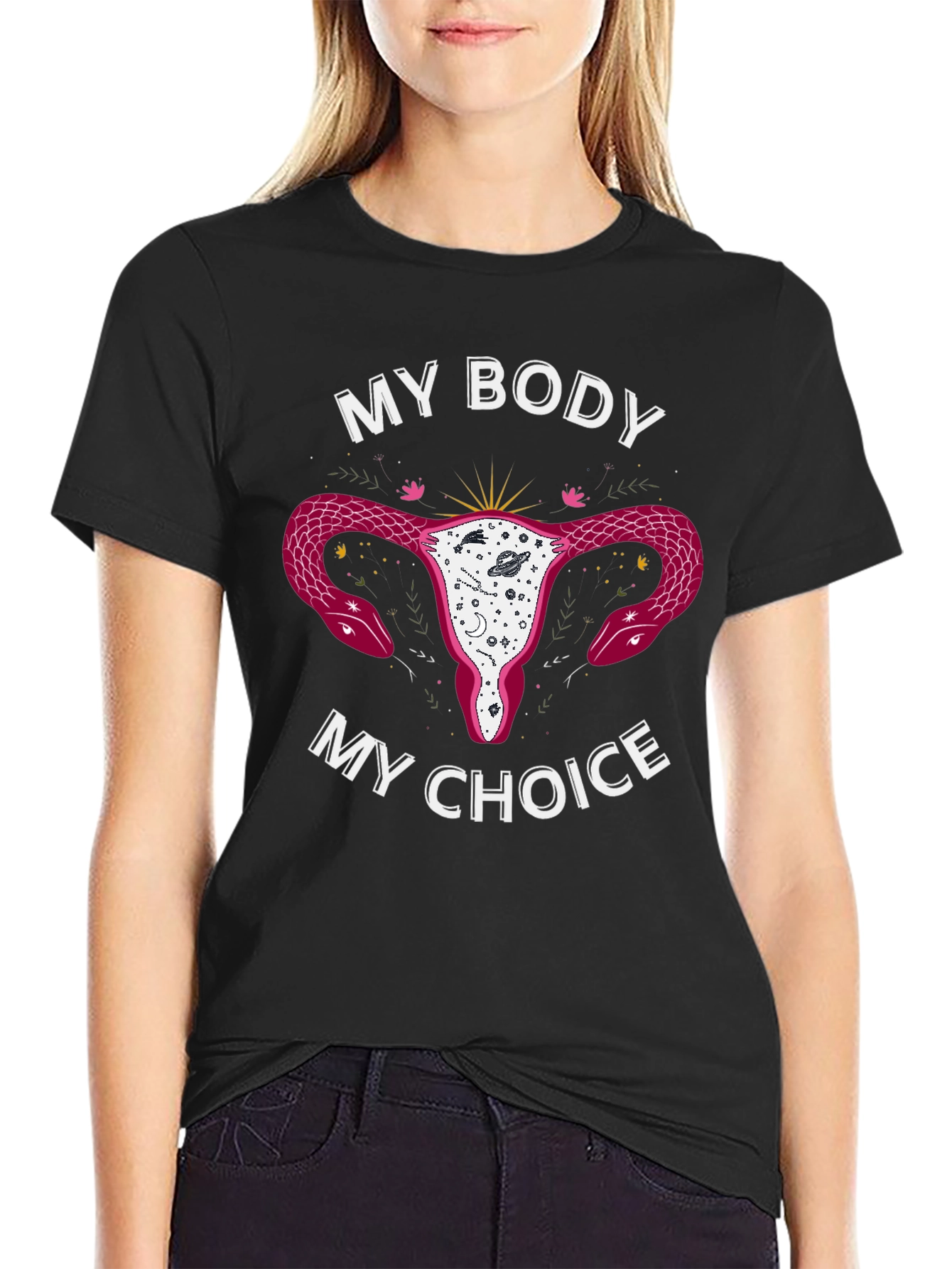 Black My Body My Choice Graphic T-Shirt view 2