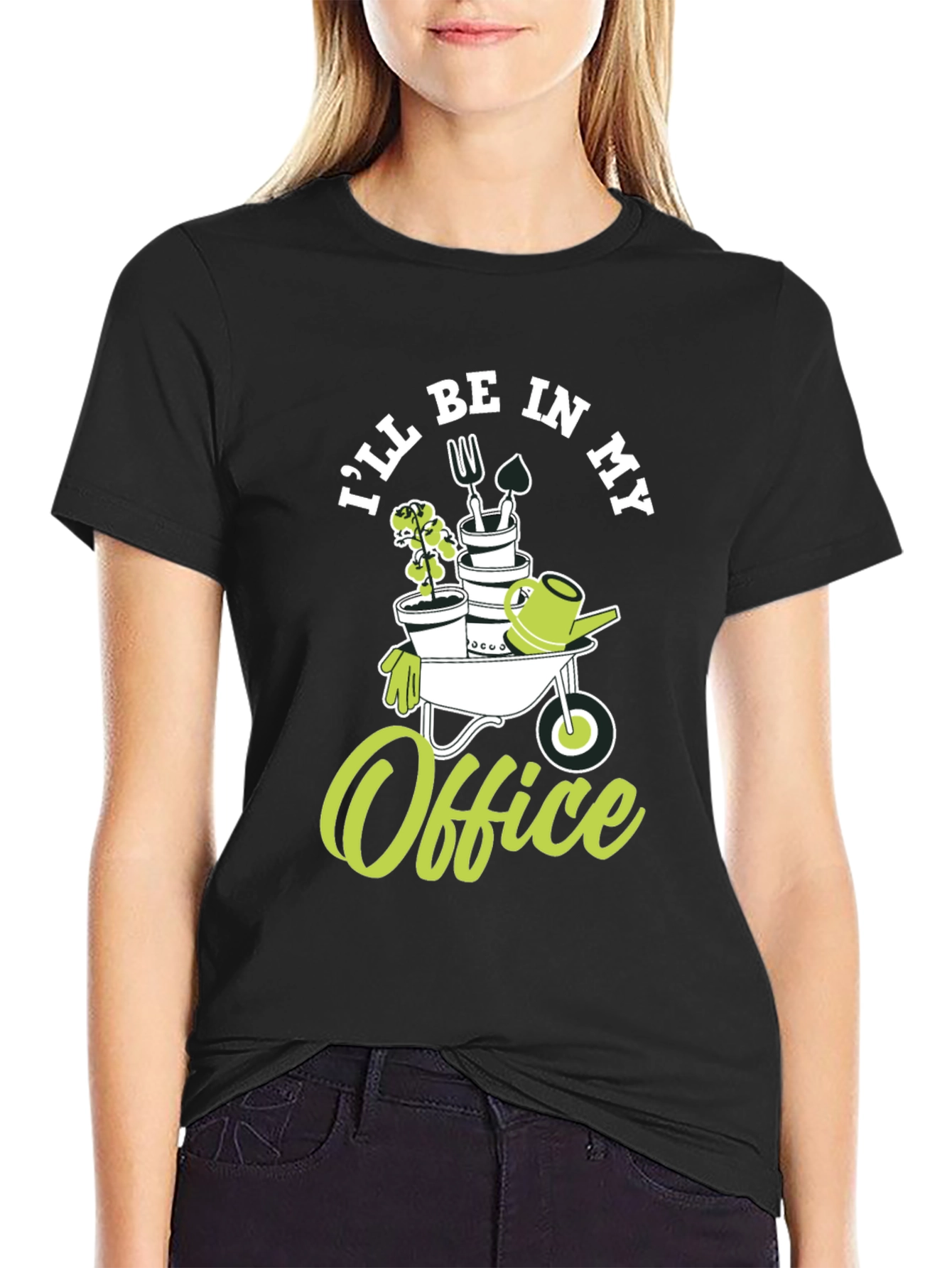 Black Gardener's Office T-Shirt view 2