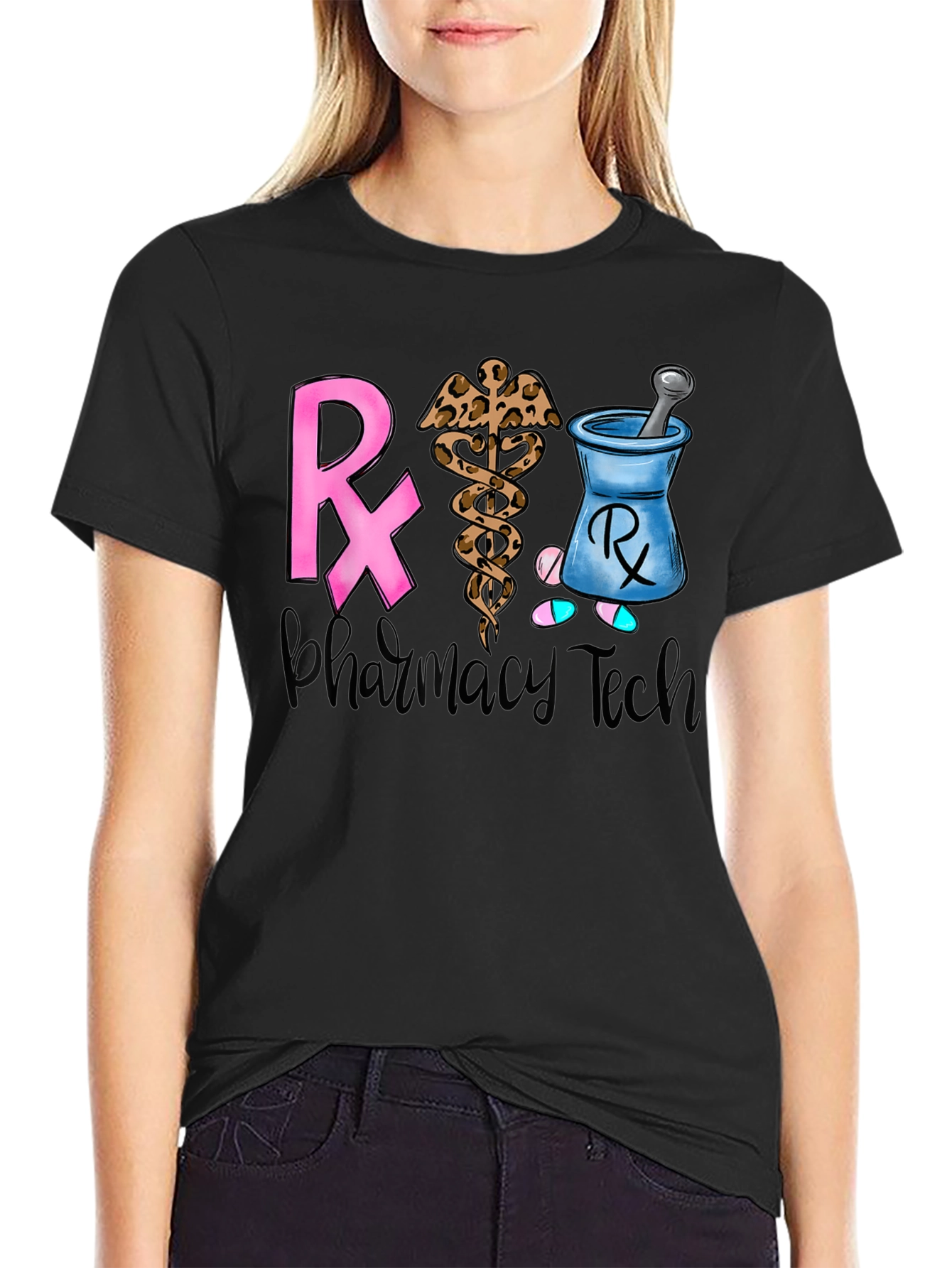 Black Pharmacy Tech T-Shirt view 2