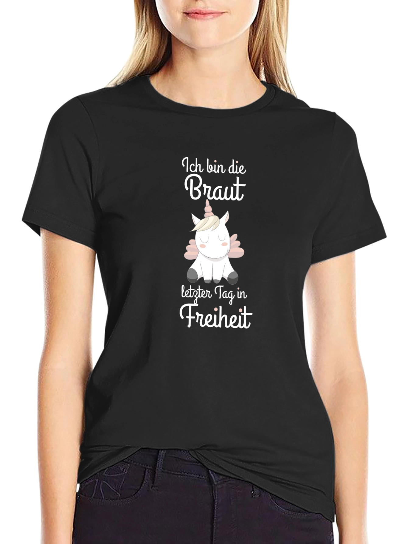 Black Bride To Be Unicorn Shirt - Last Day of Freedom view 2