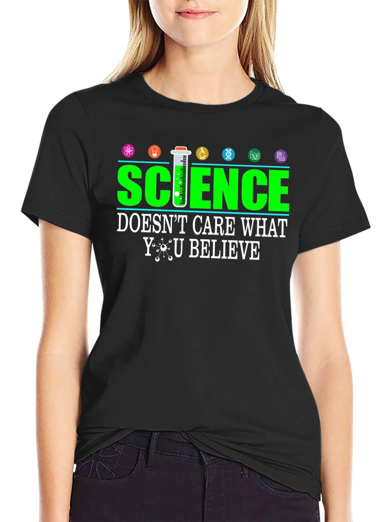 Black Science T-Shirt - Doesn't Care What You Believe view 2