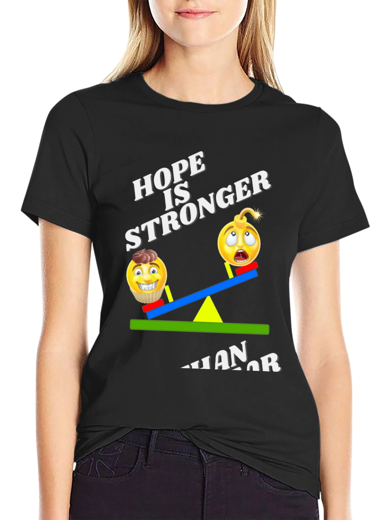Black Hope is Stronger Than Terror T-Shirt view 2